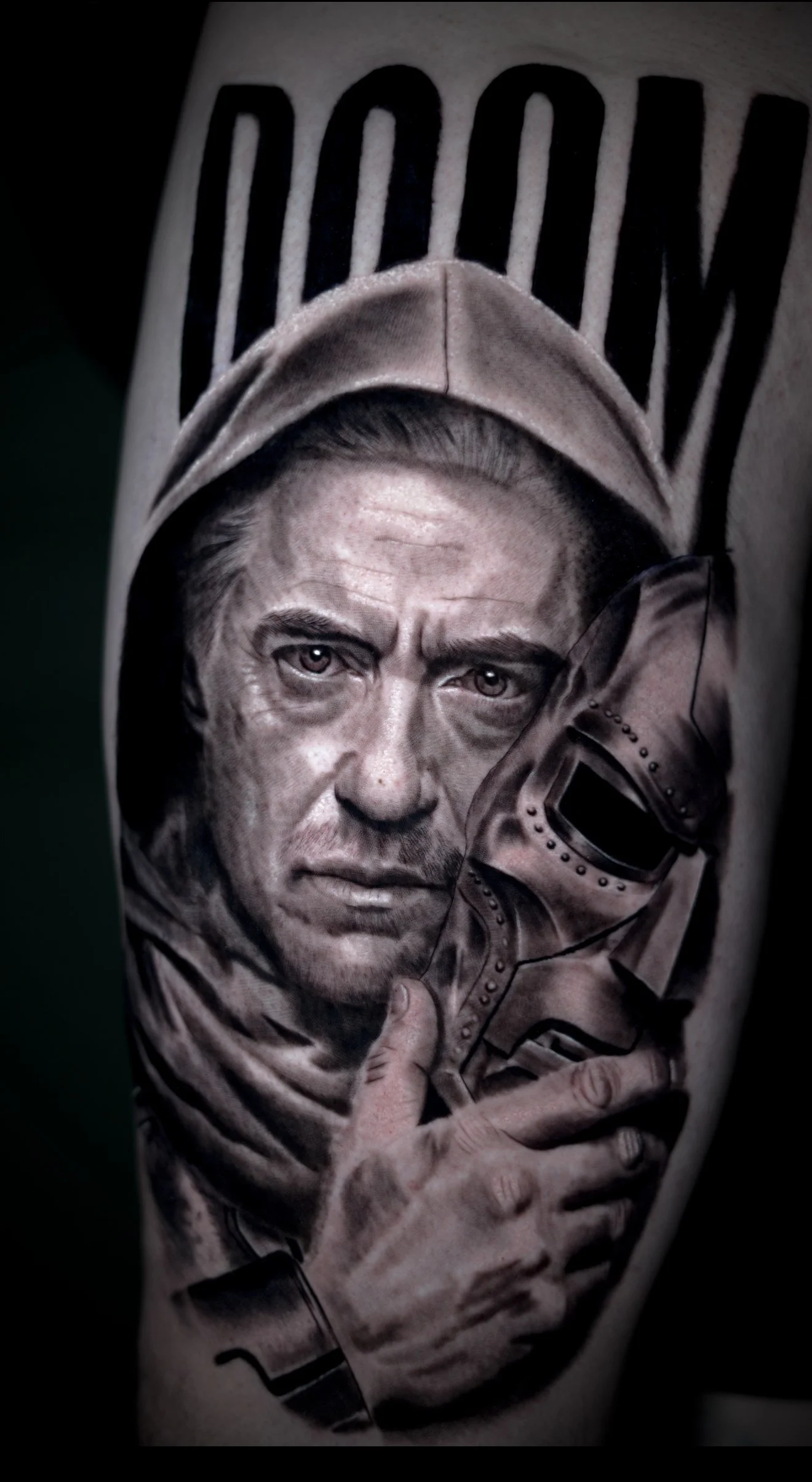 Dr. Doom upper thigh piece, two days back to back.