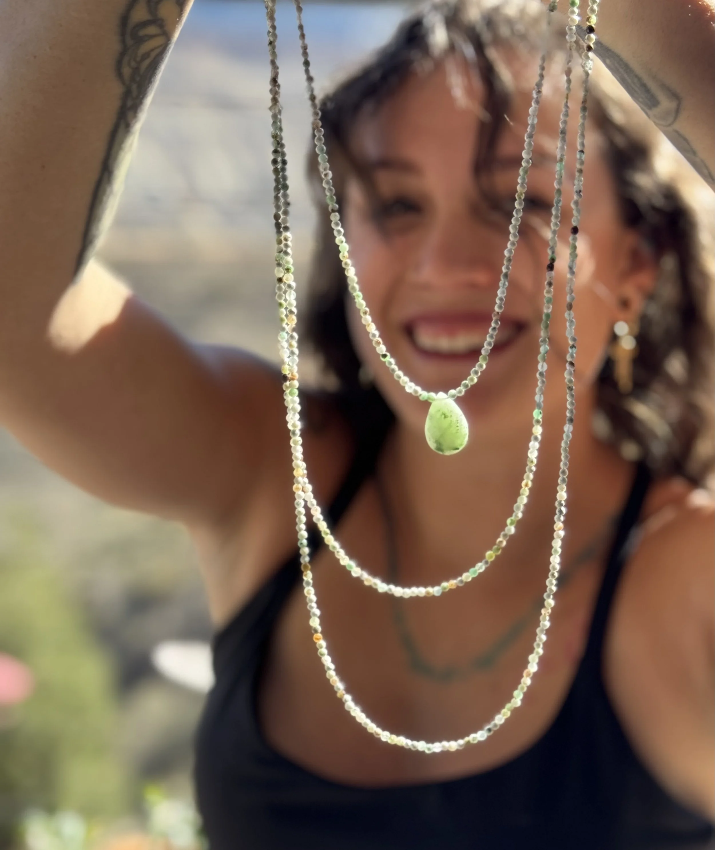 Trianna Design Chrysocolla and Chryso-Calcite Necklace