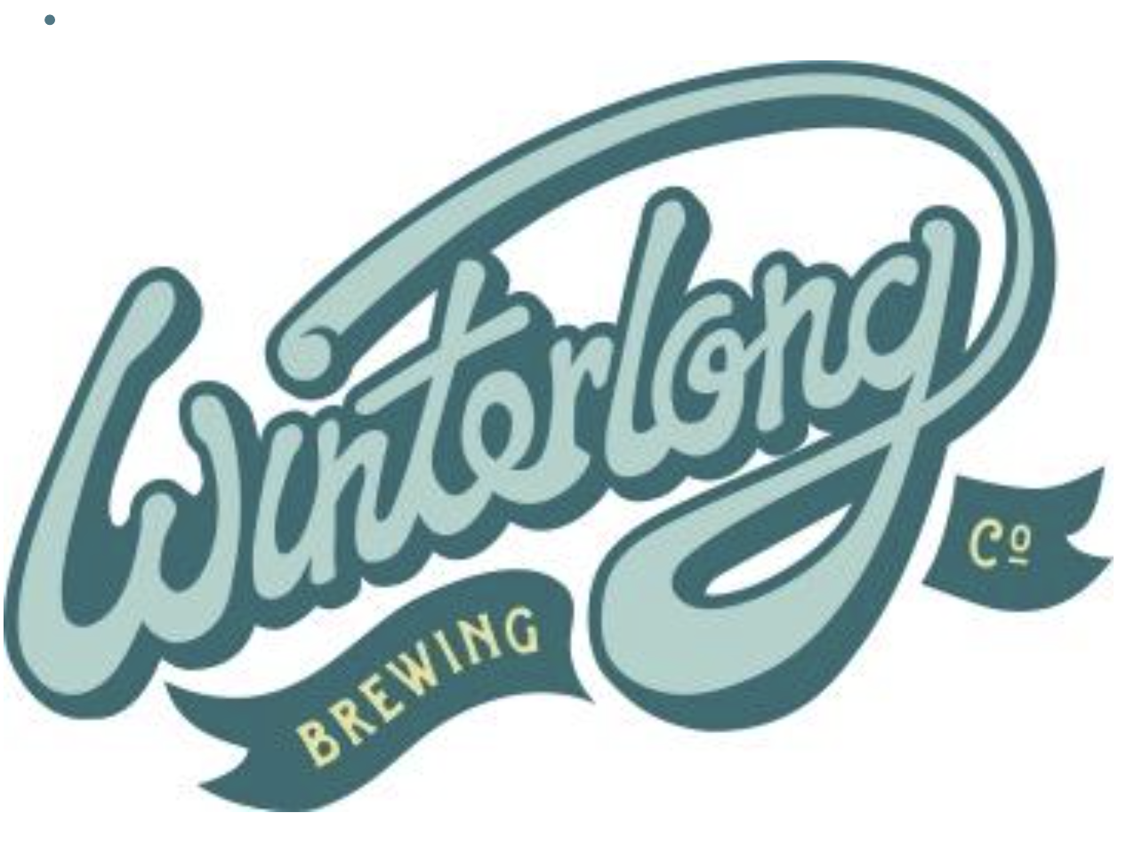 Vintage-style Untold Brewing logo in teal and mint with script lettering and decorative banners