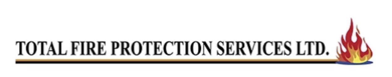 Total Fire Protection Services Ltd. logo with a red and yellow flame above a horizontal line
