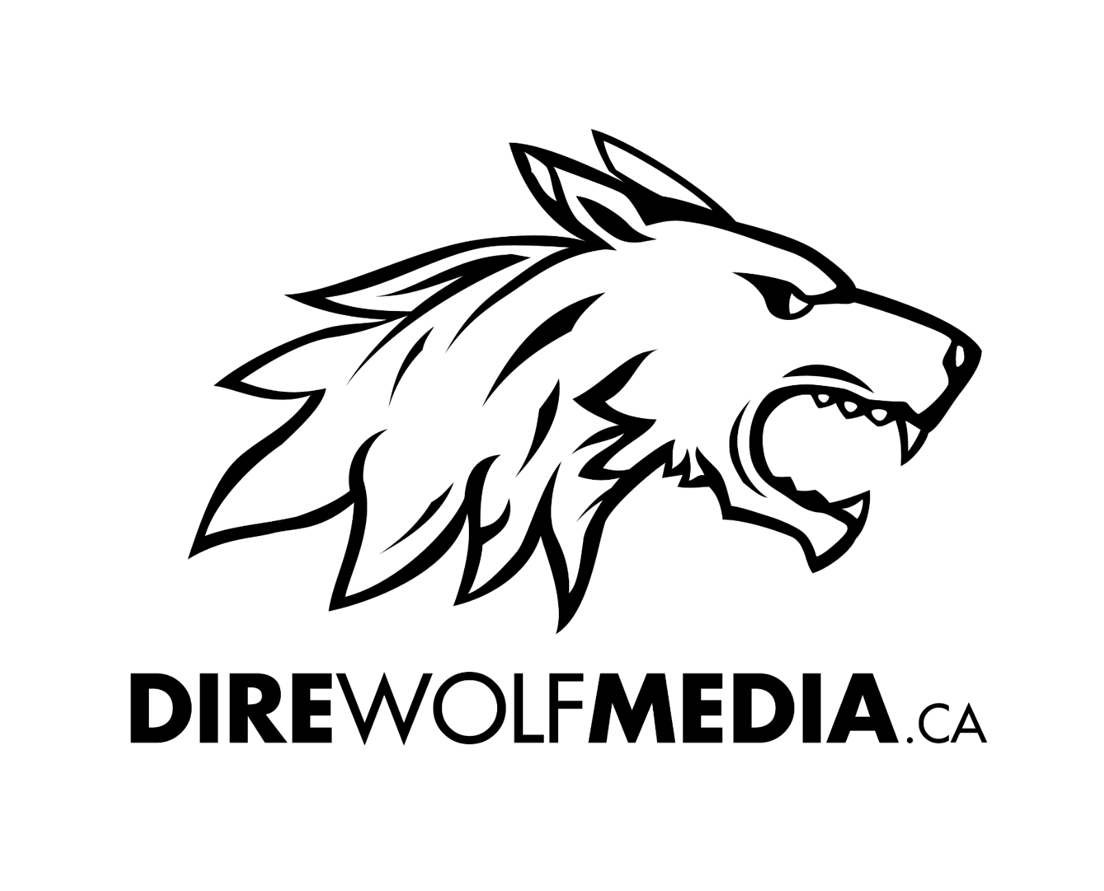 Dire Wolf Media logo featuring a snarling wolf head and the text “DIREWOLFMEDIA.CA”