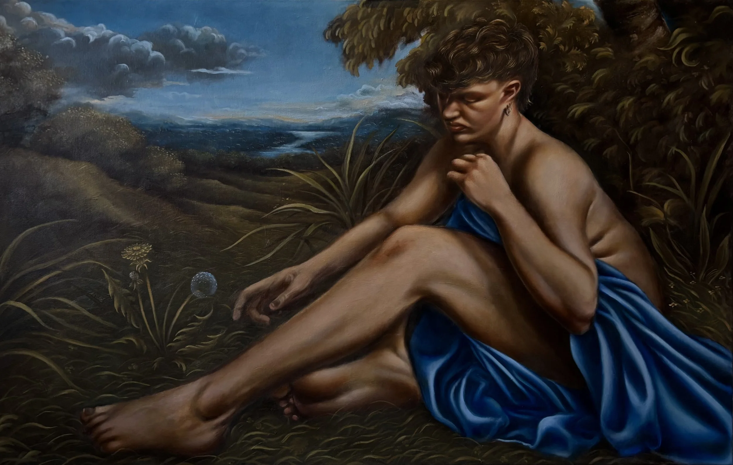 'Where the Greenery Stings II' WIP Oil on Canvas
