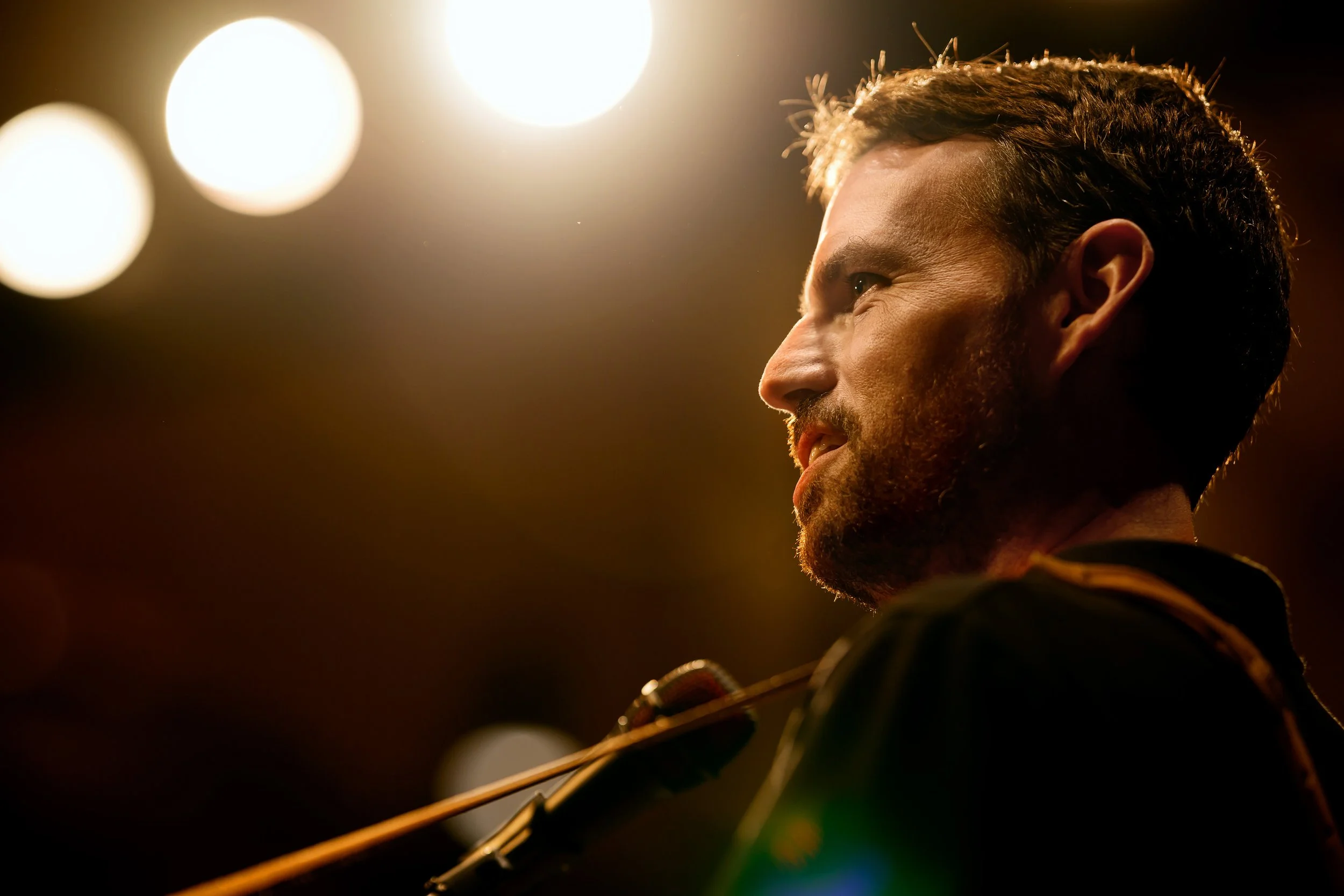 SEARCH - Singer Tim Carlson leads The Gathering audience in song ahead of the introduction of the Senior Minister Search Committee Wednesday, September 23.