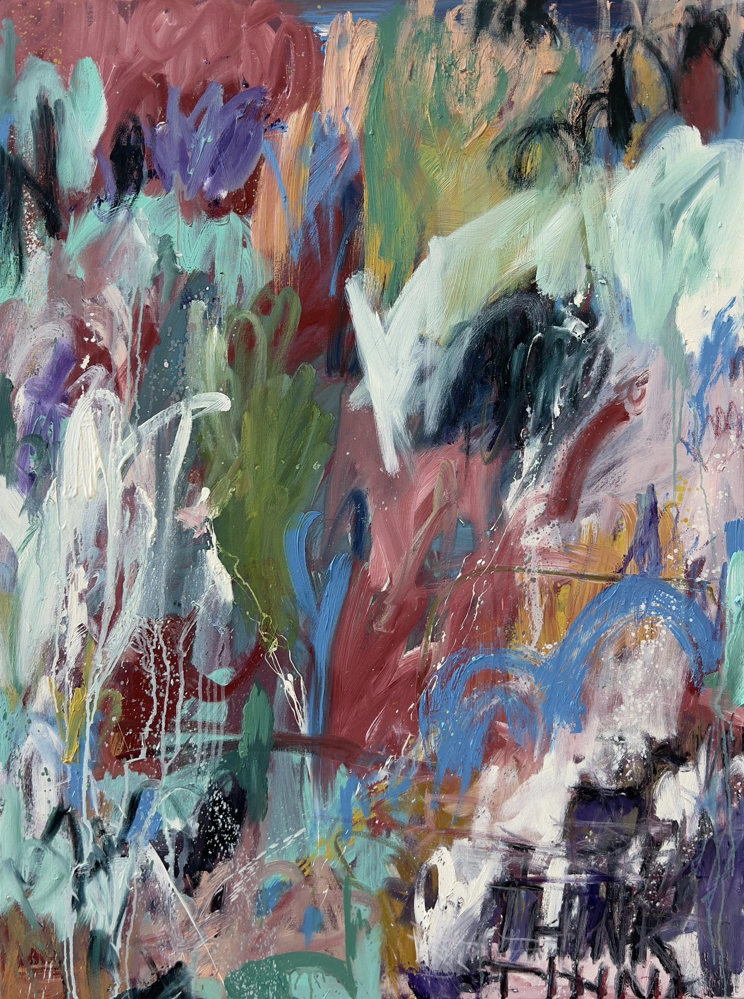 Three to Get Ready... and Four to Go
oil on canvas, 40" x 30"
2025