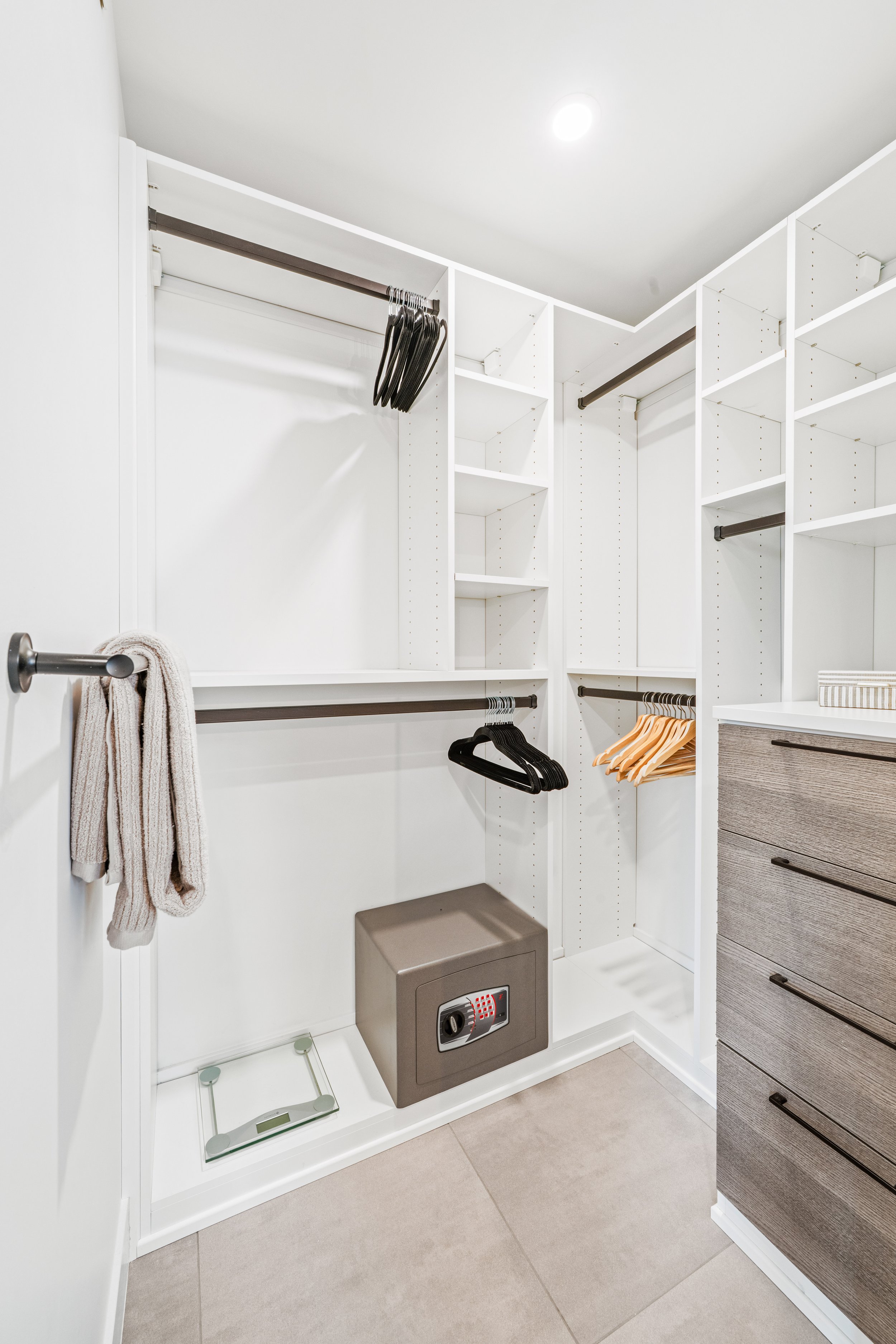 Master walk-in closet