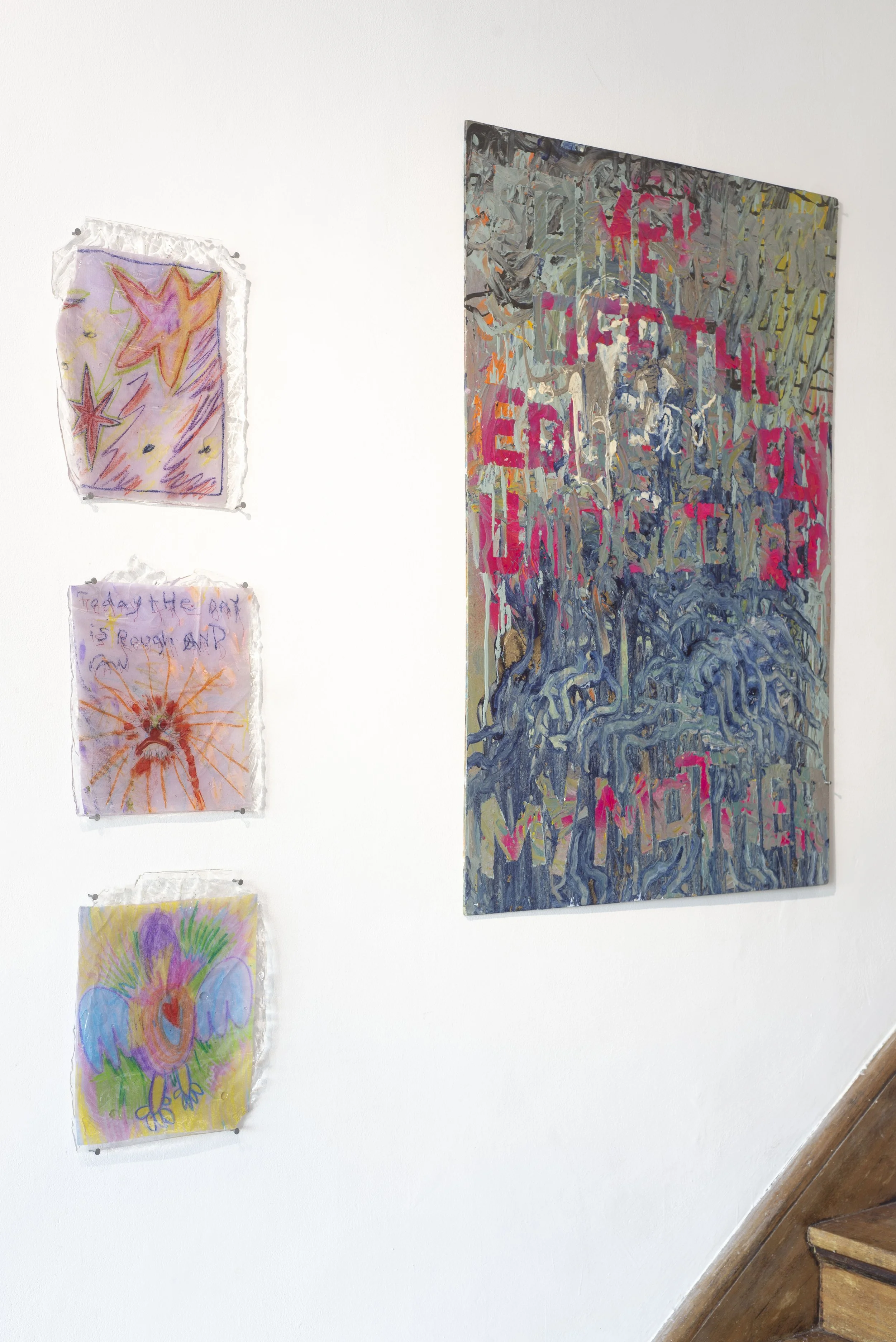 All Angels Need Friends, install shot of 'Somewhere Off the Edge, Likely Undiscovered, My Mother'