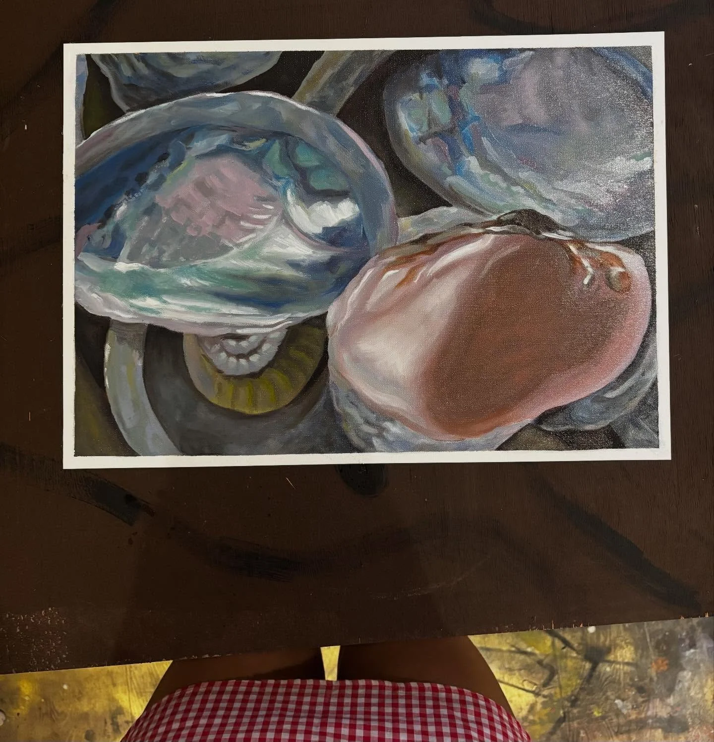 &lsquo;Paua Shells&rsquo; - oil on canvas paper, 21 x 29.7 cm

completed this painting the other week, commissioned for @charliee_humphries 😋

May turn this into a print/ poster, lmk if you&rsquo;d be interested! 

If you have something you&rsquo;d 