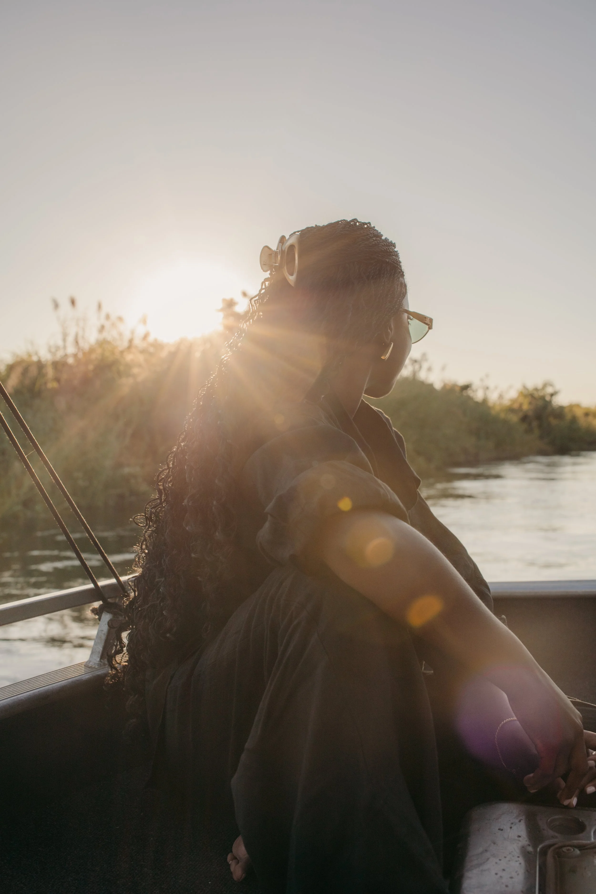 Zambezi River candid sunset beautiful cruise boat safari