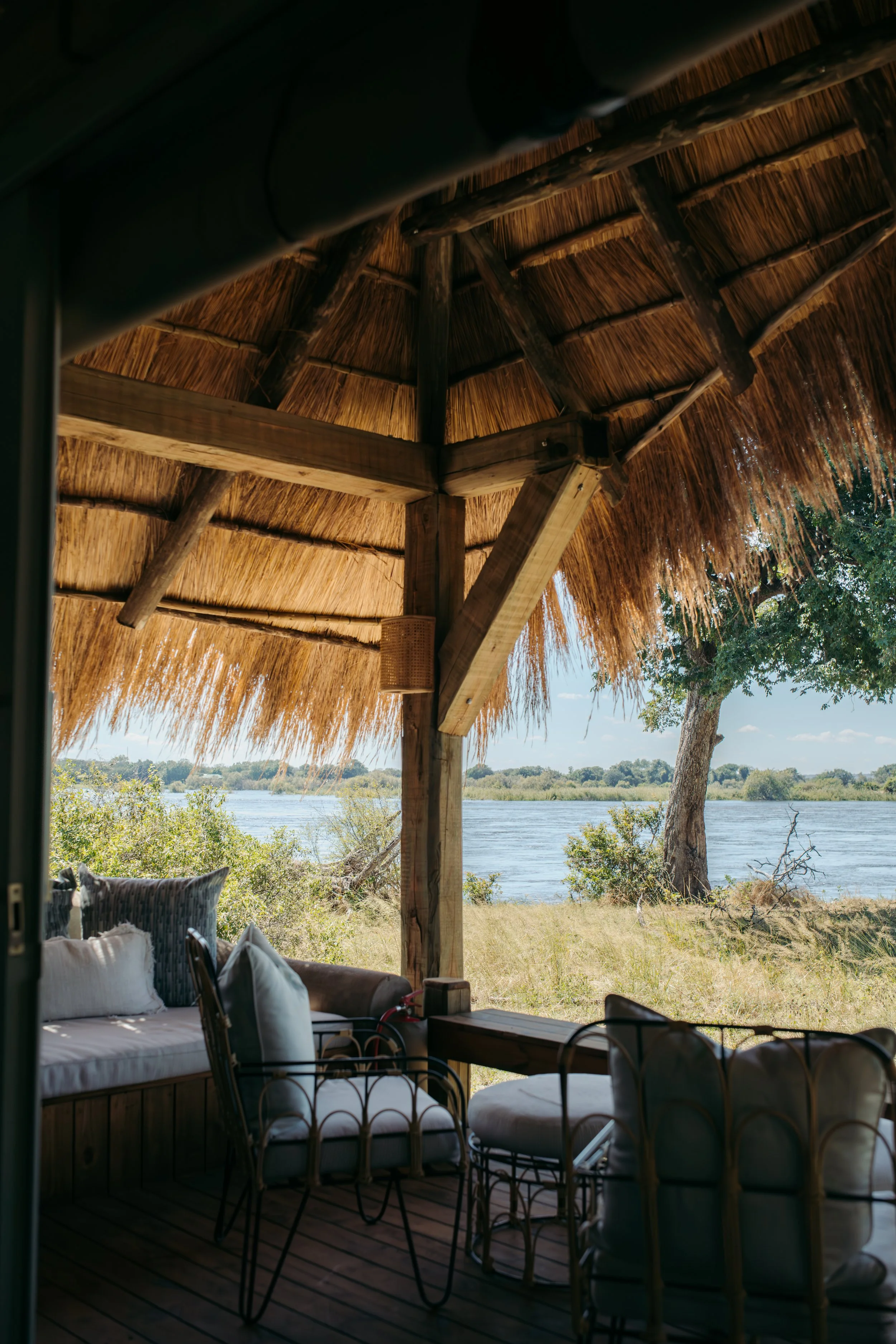 Mpala Jena Zimbabwe luxury safari property lodge Zambezi River villa honeymoon suite veranda views
