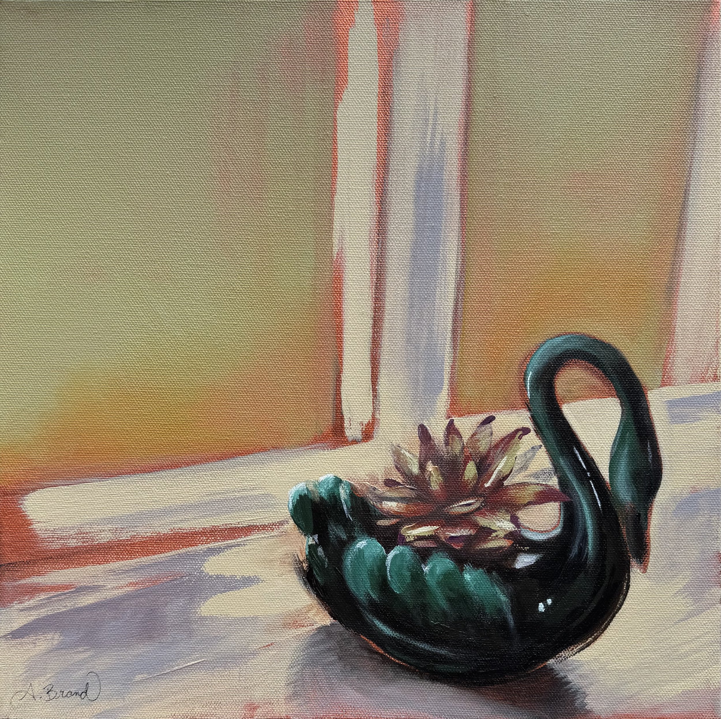 Andrea Brand, Swan Song, Acrylic, 14x14.jpg