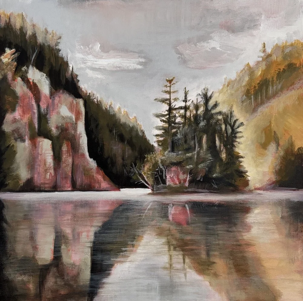Barron Canyon, 2026, Acrylic on canvas, 18" x 18" (SOLD)