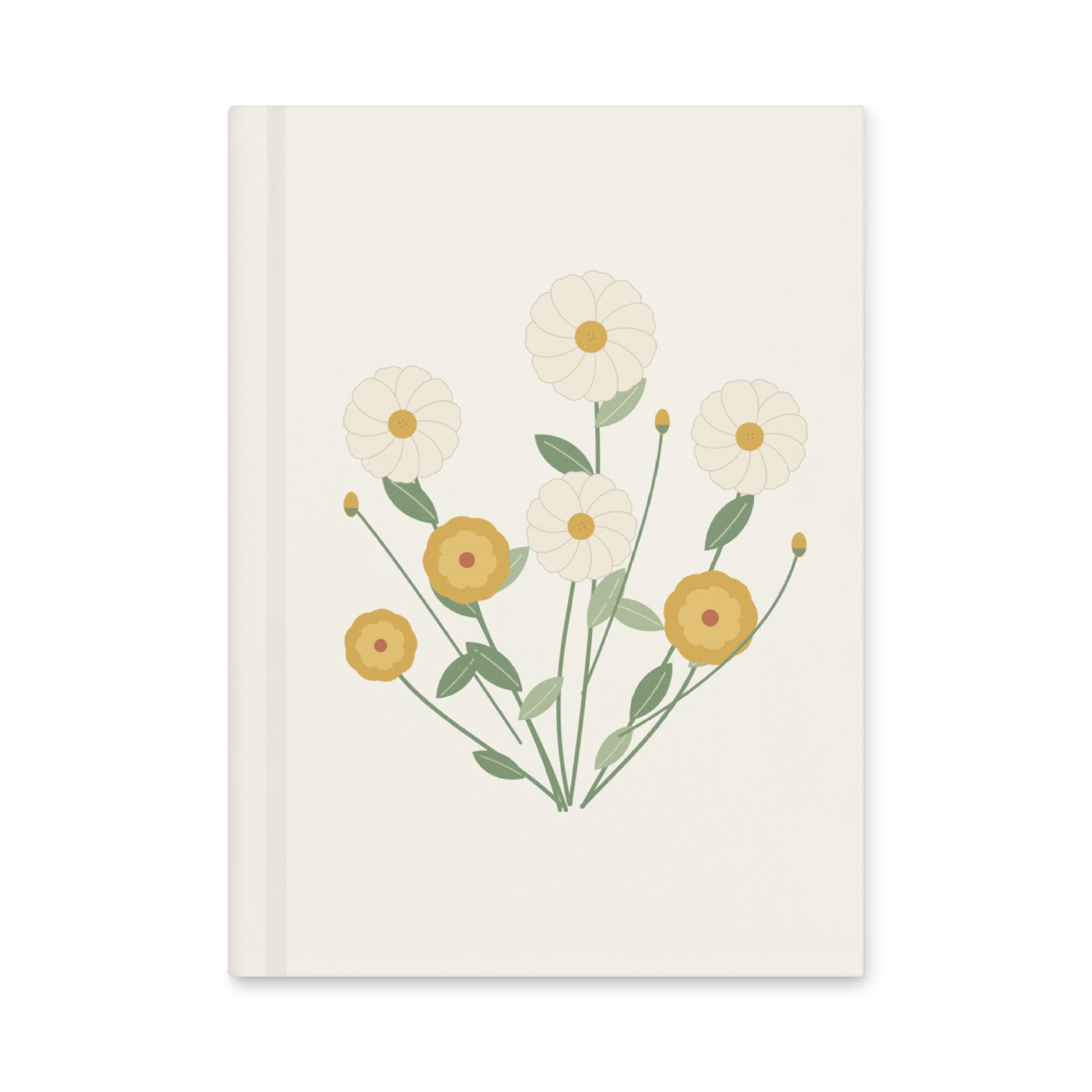 Garden Pause hardcover lined journal with original botanical illustration