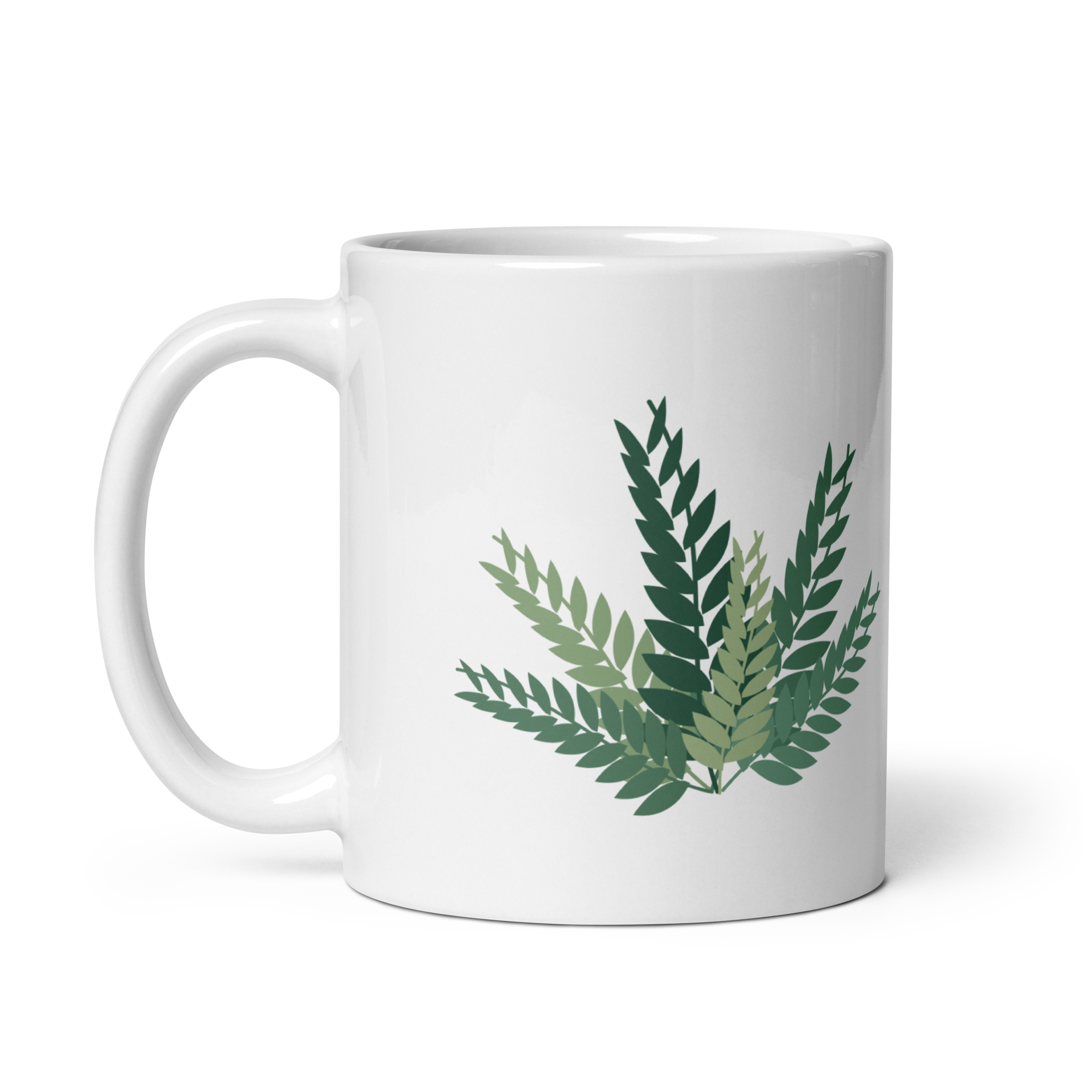 Fern and Frond mug with original fern artwork