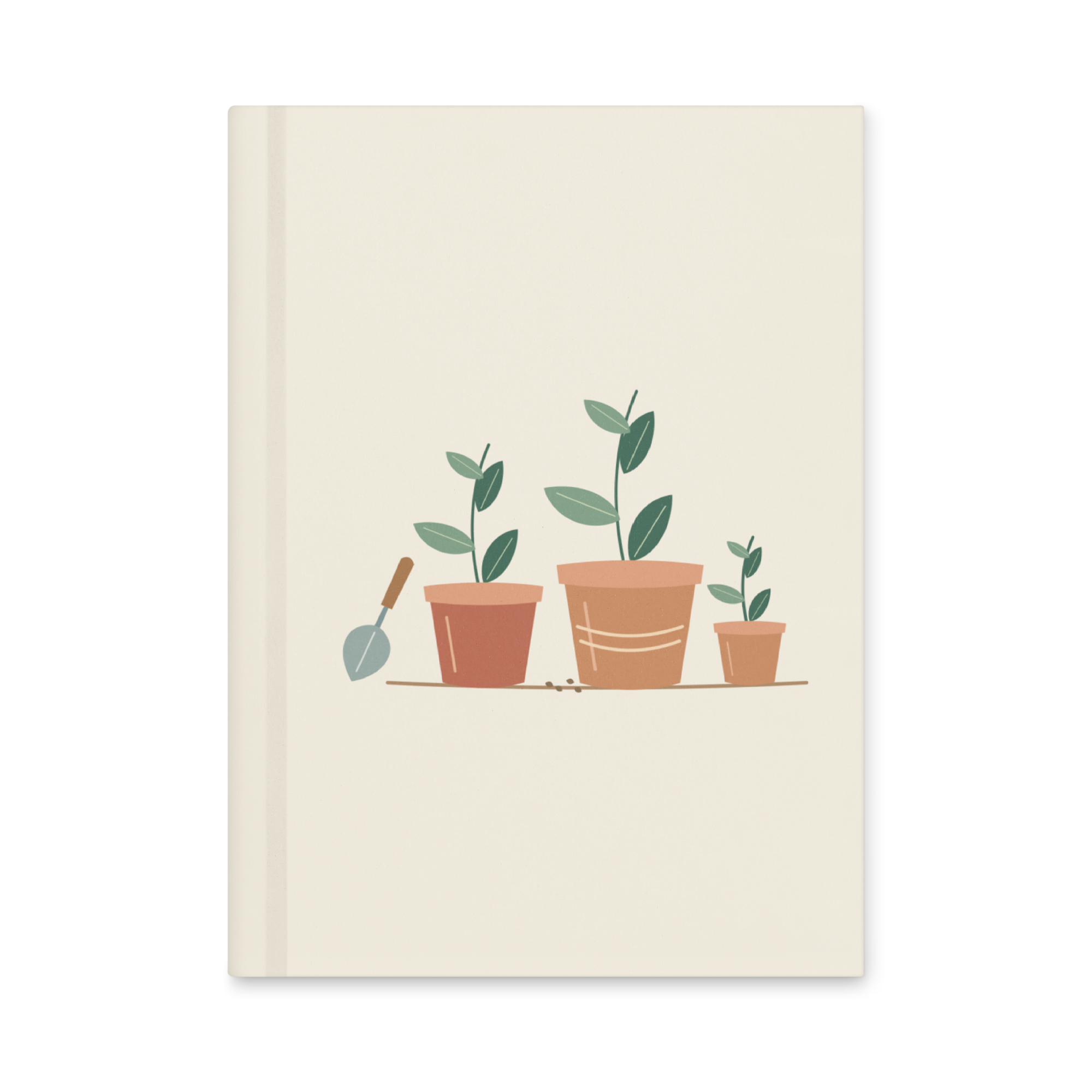 Potting Bench hardcover lined journal with original gardening illustration