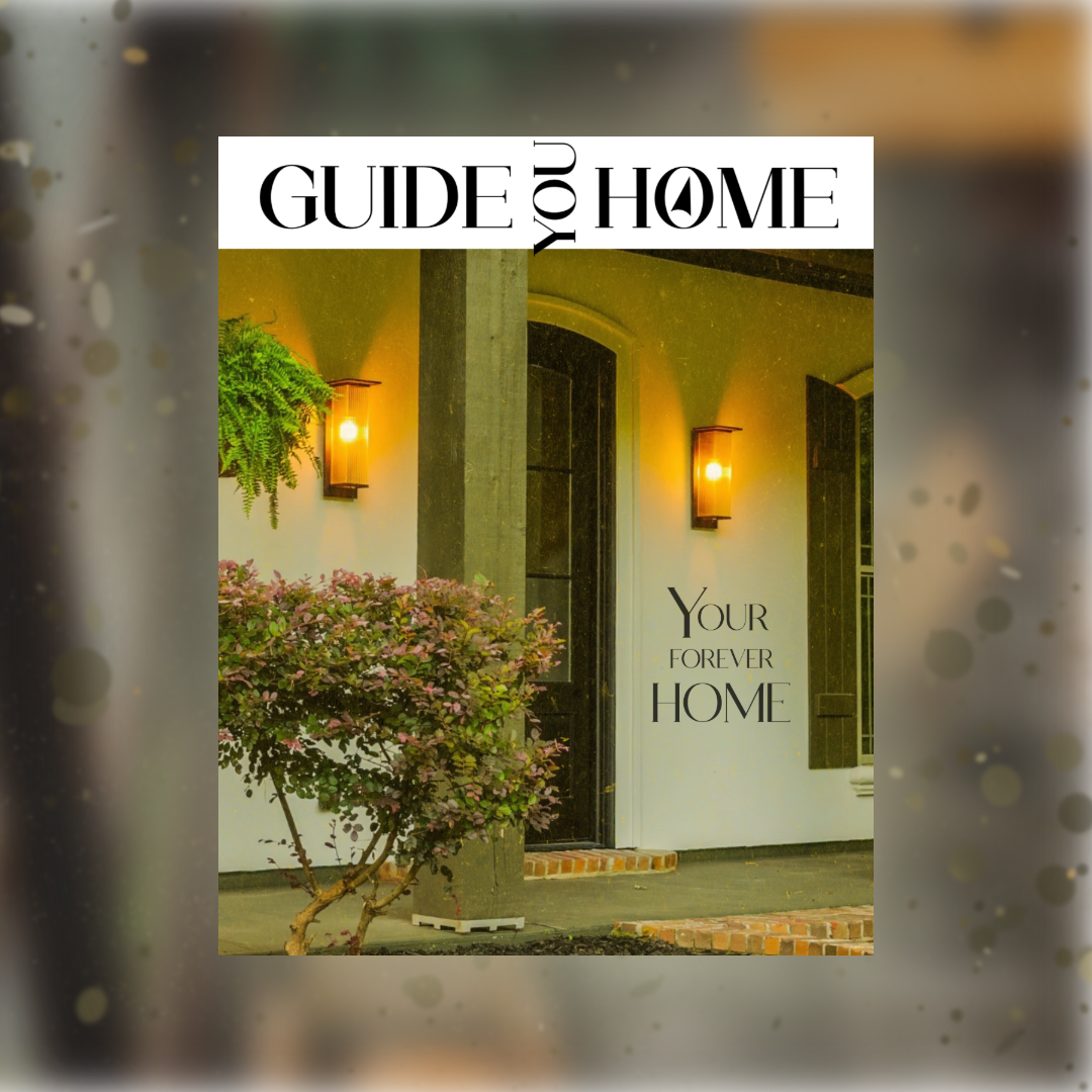 Guide You Home cover featuring a warmly lit entryway with plants and the text “Your Forever Home.”