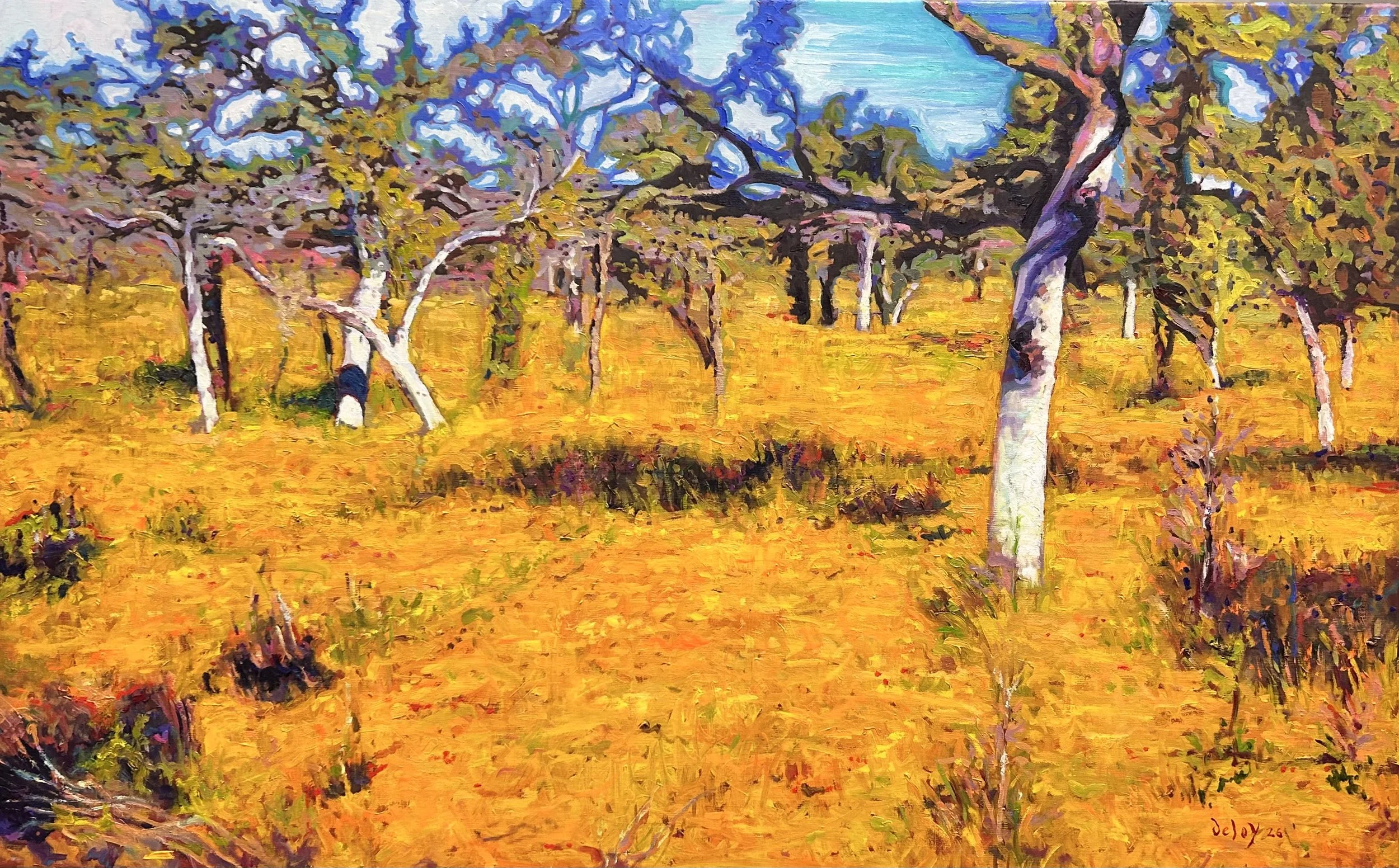 Post Oak Savanna #1,  30x48 inches
oil on linen
$2,600