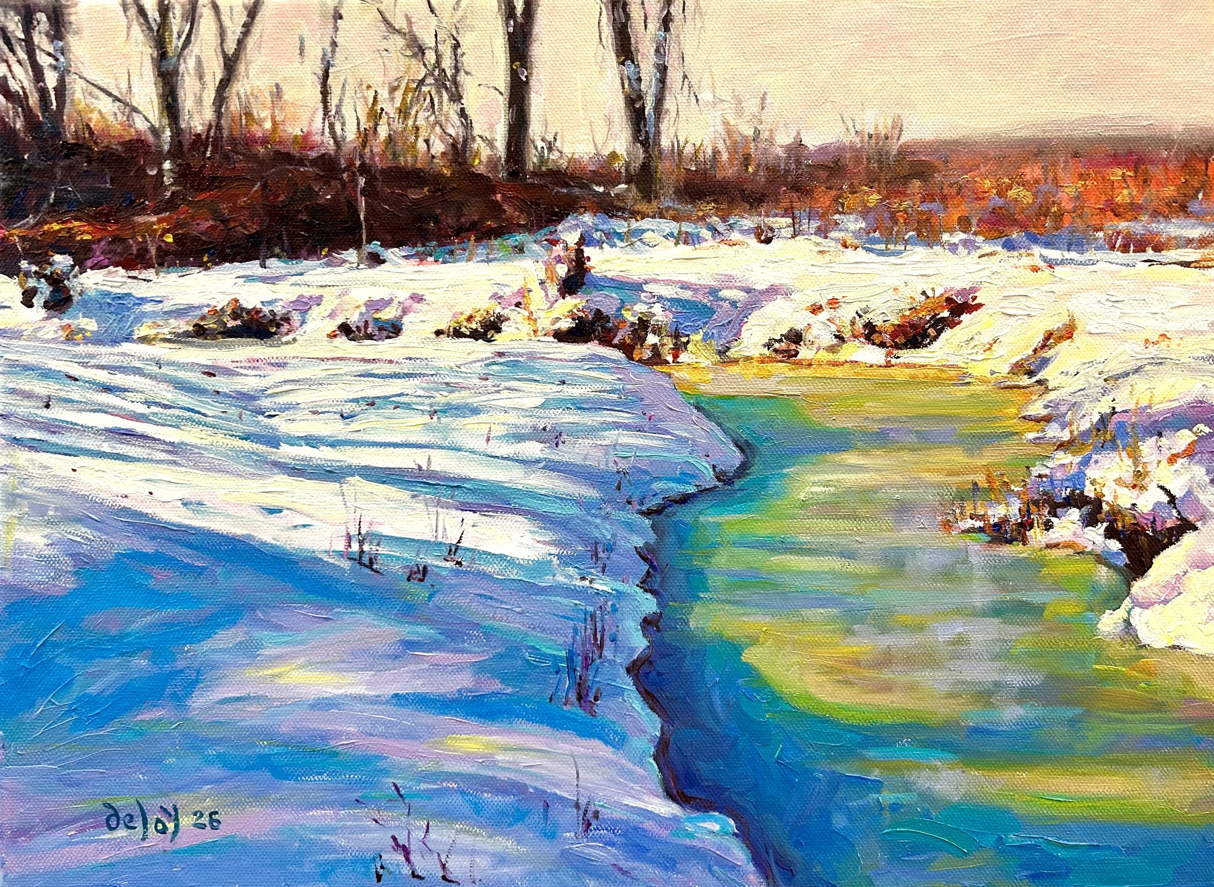 Snowy Creek,  12x16 inches, oil on canvas
$700