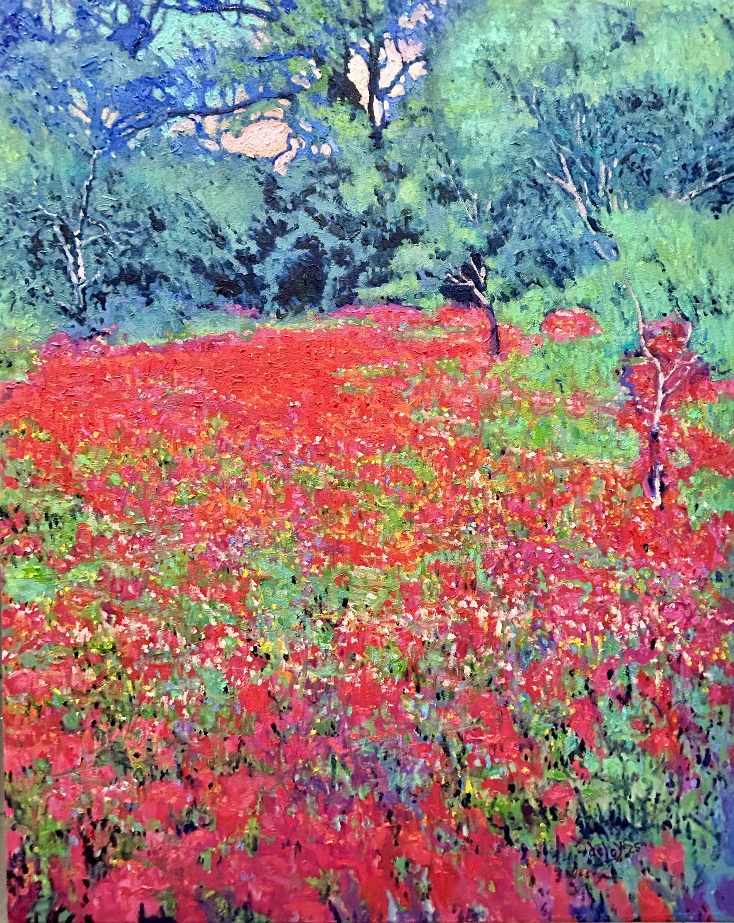 Symphony in Red, Blue, and Green, 24x30 inches, oil on canvas
$1,100