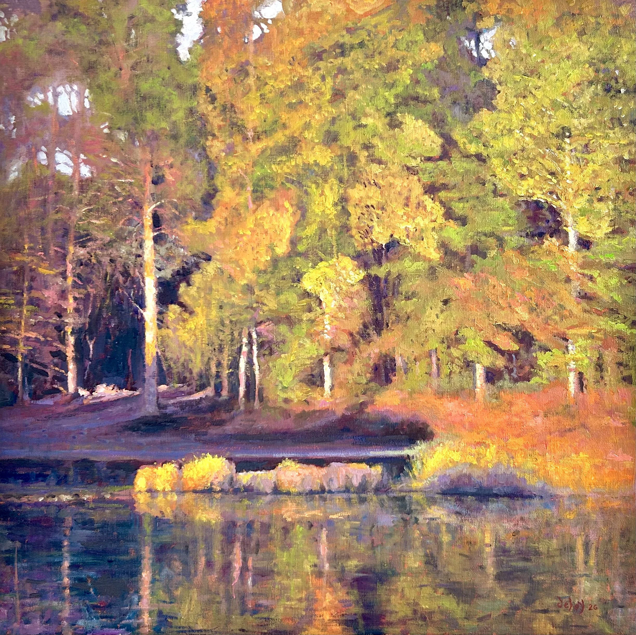 Lake's End,  21x21 inches, oil on canvas
SOLD