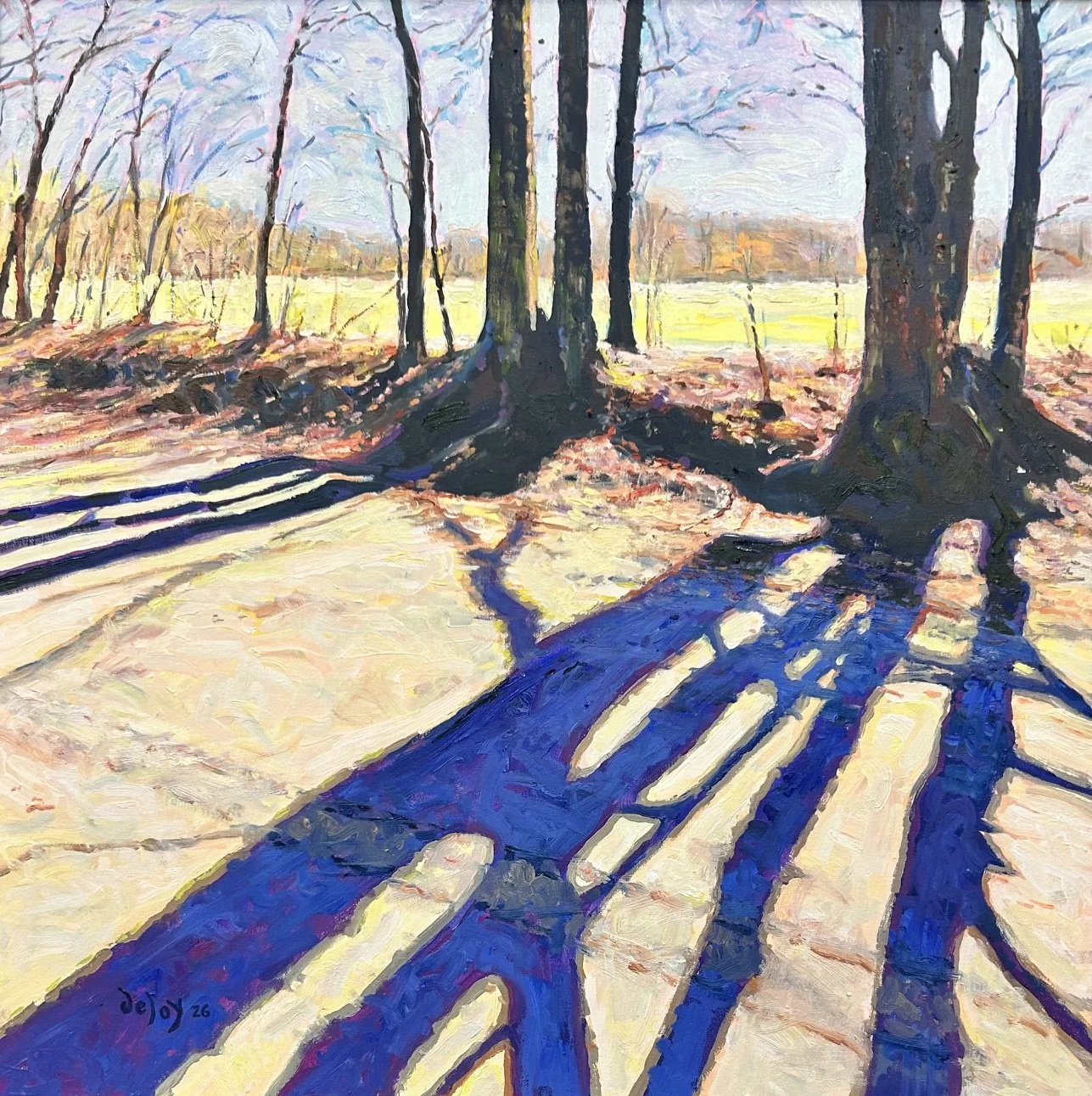 Tire Tracks,  20x20 inches, oil on linen
$700