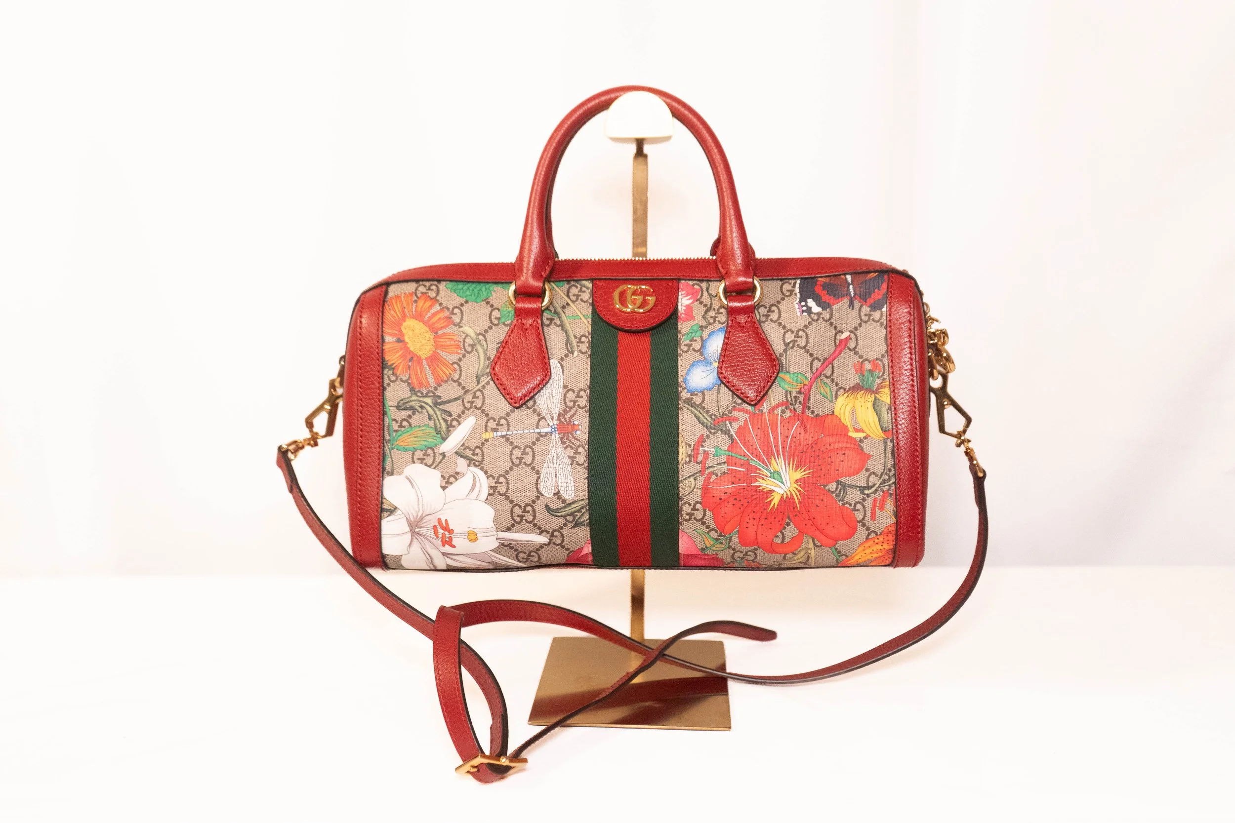 GU01 Gucci: Flora Ophidia Boston Bag