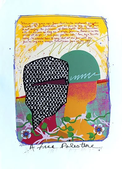 Original Sikscreen art by chicano artist Malaquias Montoya.