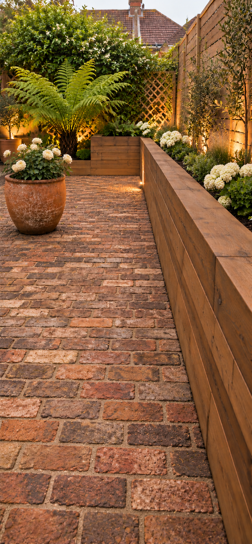 Warmly Lit Courtyard Garden Retreat.png