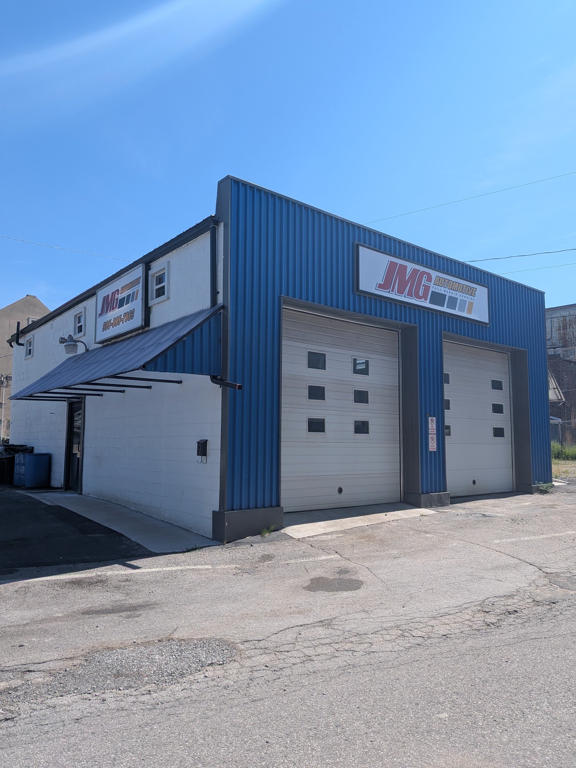 The exterior of JMG Automotive Repair in Port Hope, Ontario