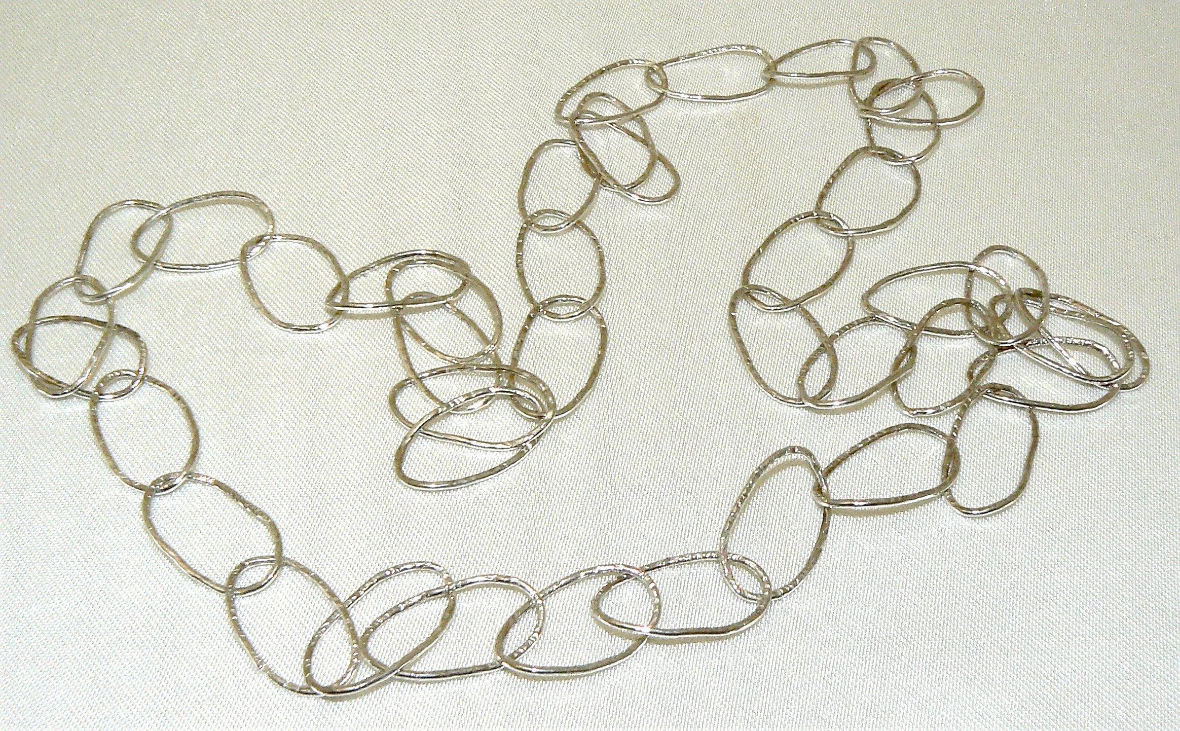 Handmade sterling silver chain, 380mm