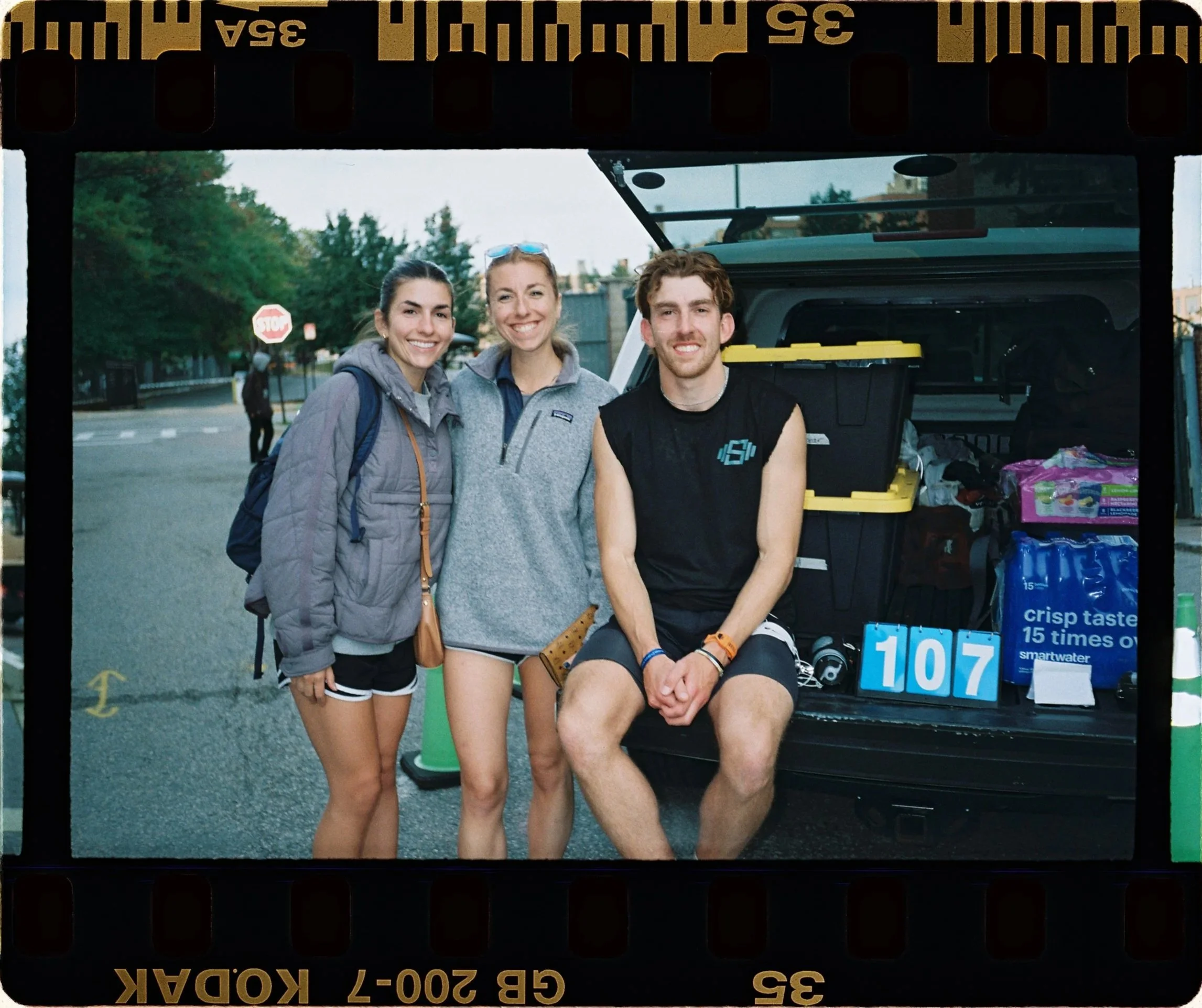 James with sisters at 107 miles