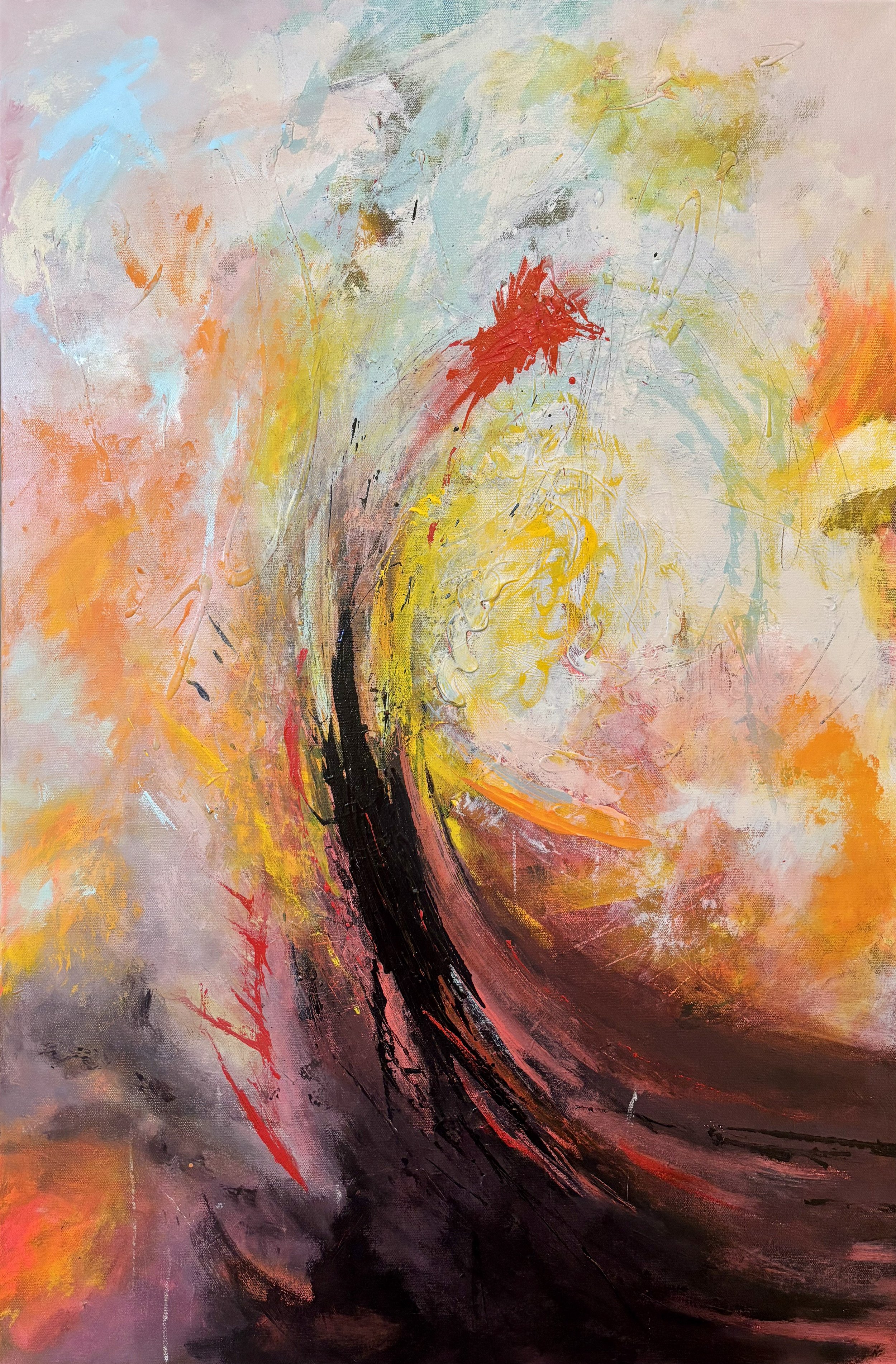 memories II, 2025, acrylic on canvas, 24 x 36 in.
