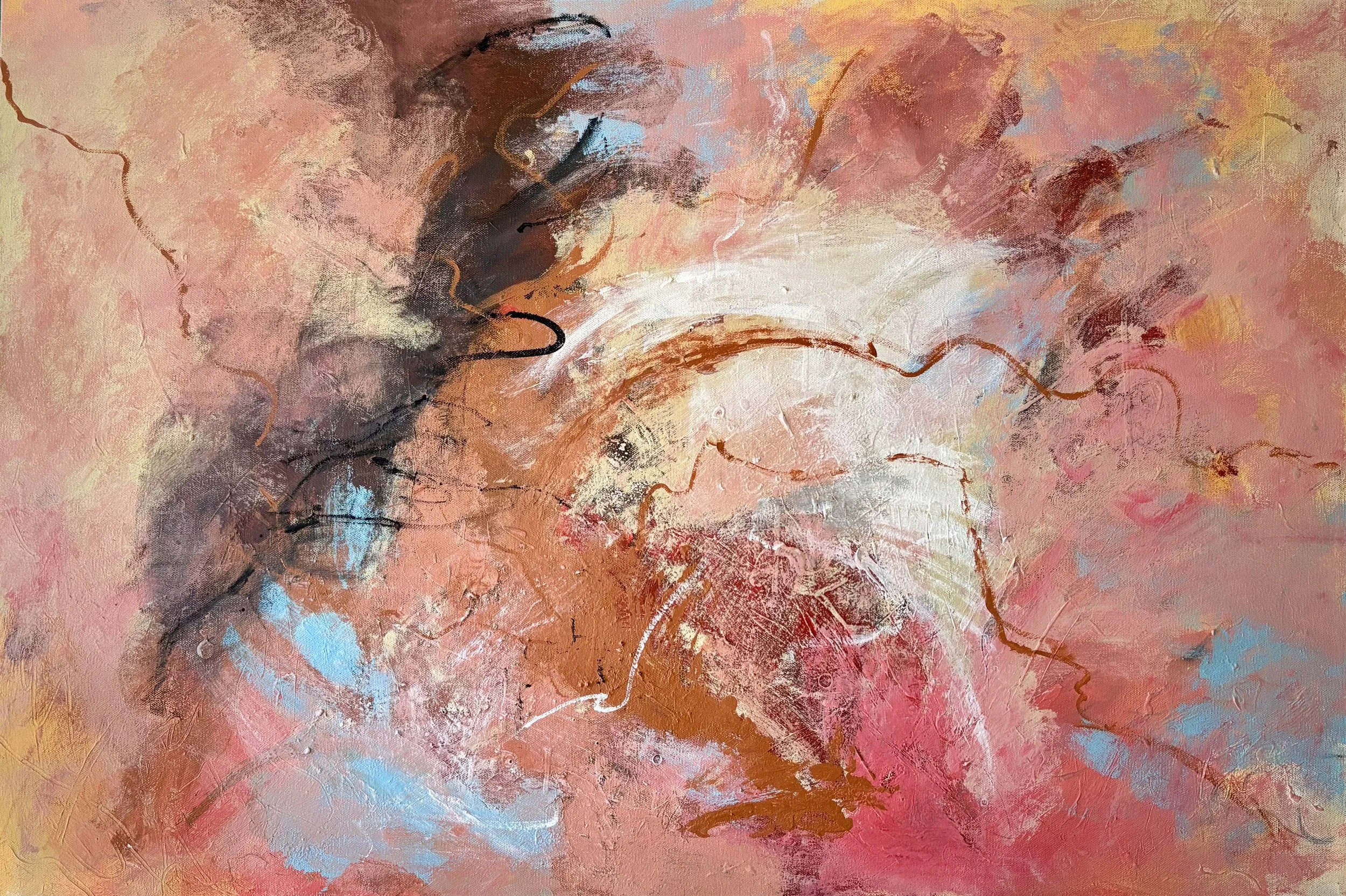 memories I, 2025, acrylic on canvas, 36 x 24 in.