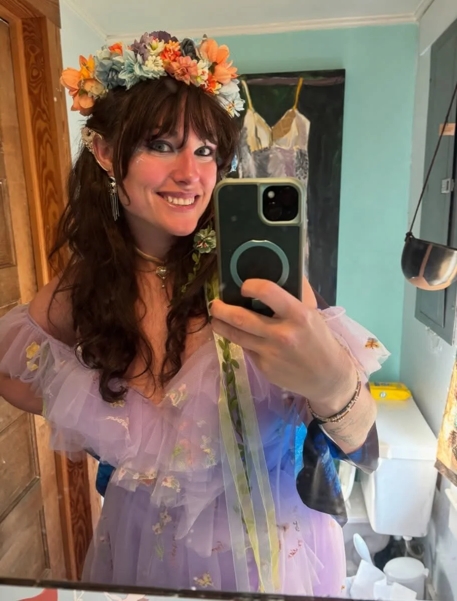 Had to dress up for work today and low key ended up in the spring court which is so embarrassing