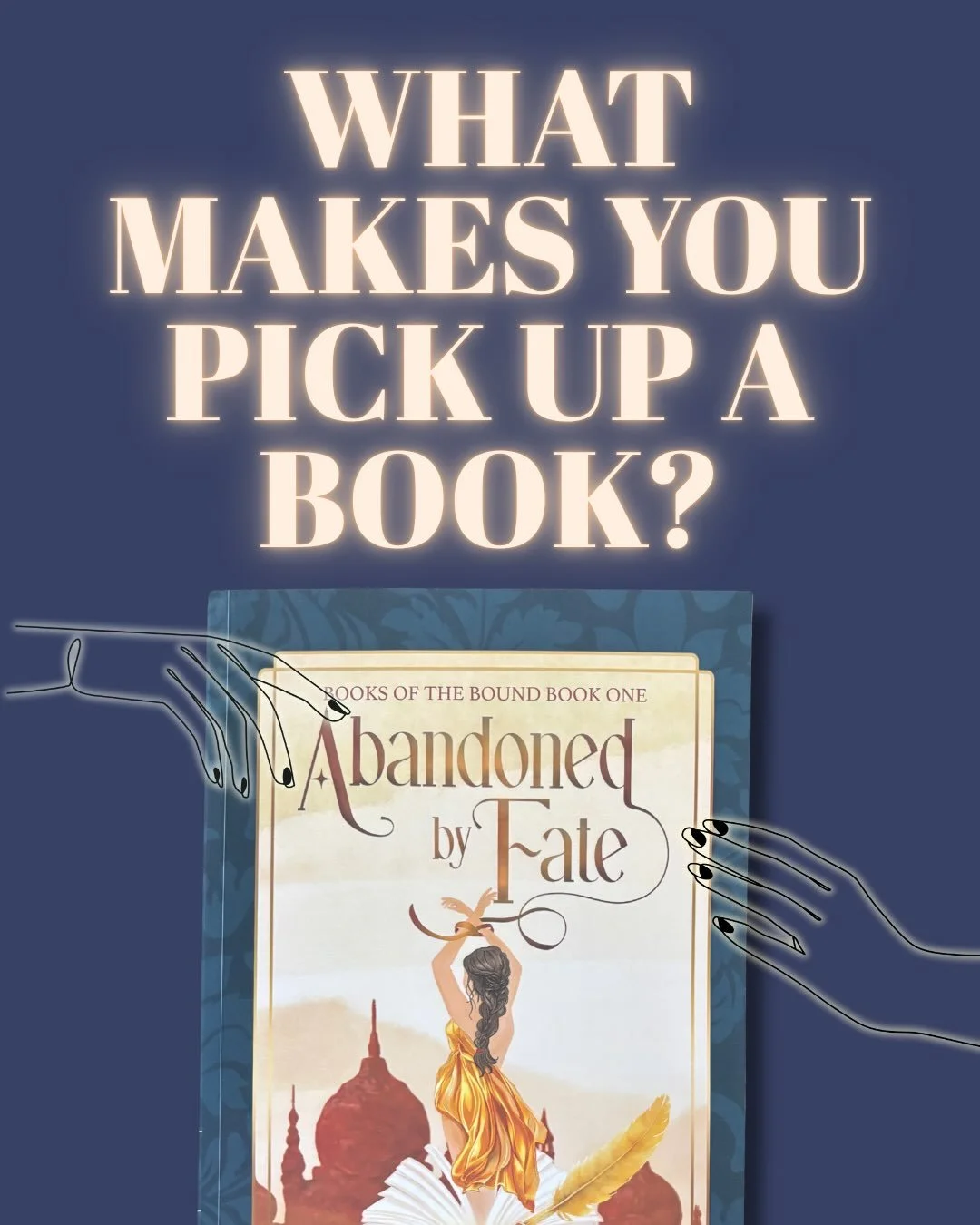 The people want to know (it&rsquo;s me. Im the people) what makes you pick up a book? Are you judging it by the cover? Do you love a good blurb? Has the character art consumed your thoughts? Do you read reviews? Are you easily swayed by your friends 