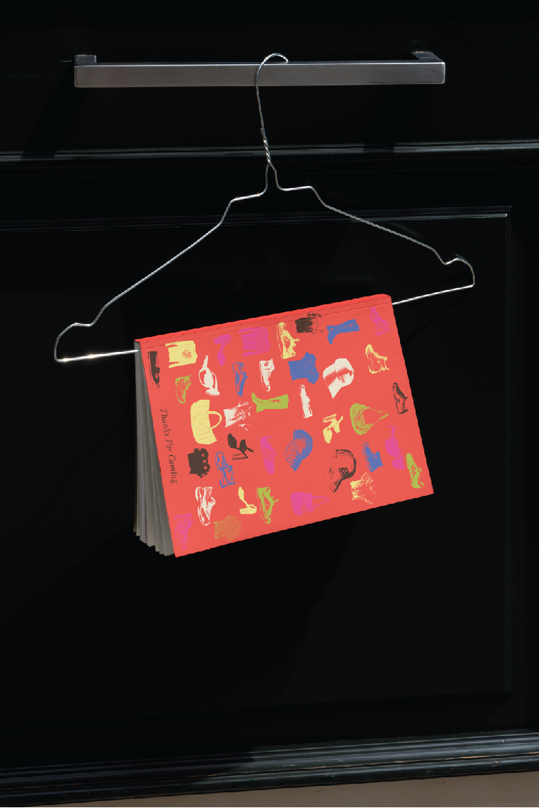 event booklet on hanger