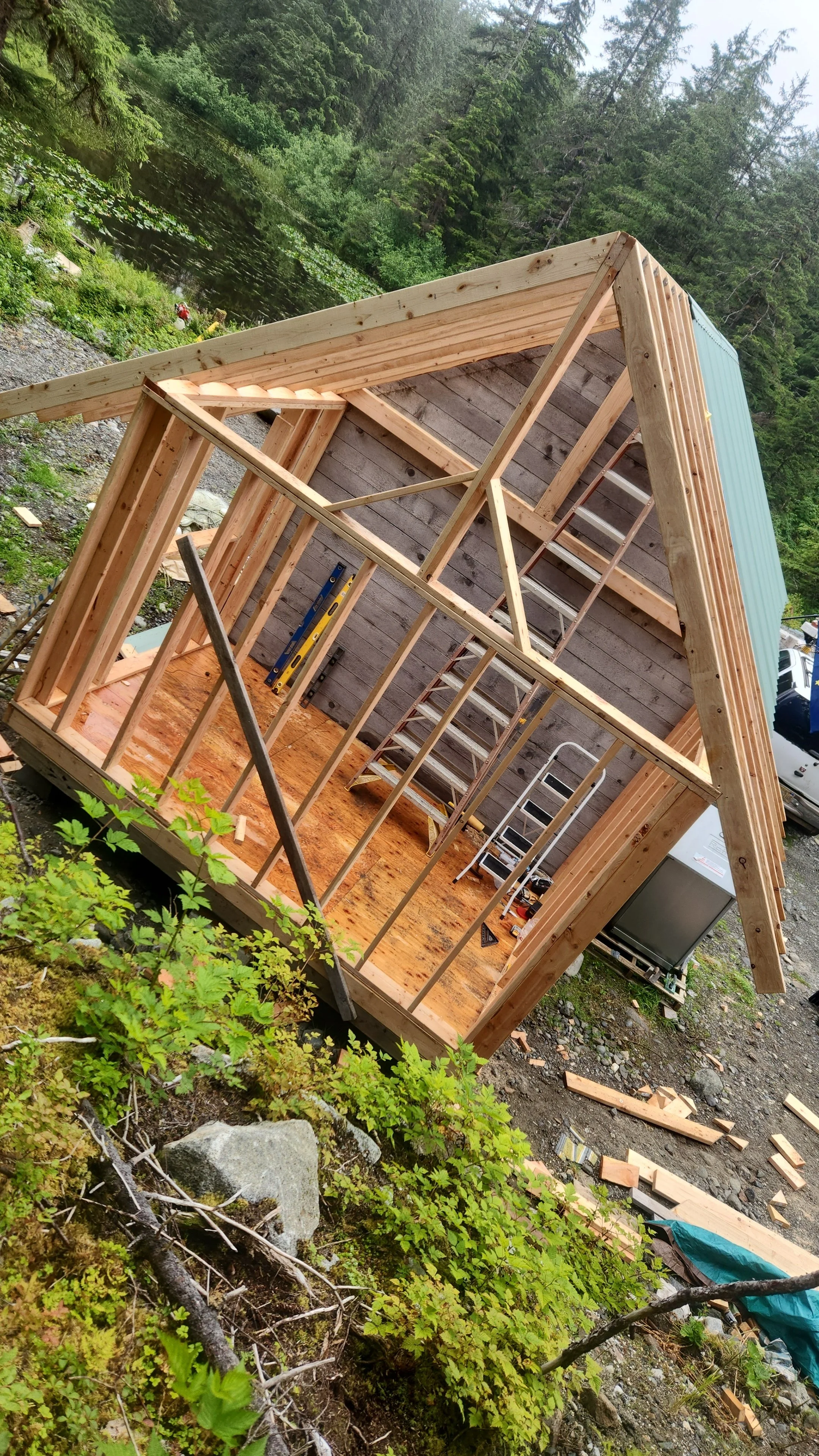 Back room in build added to pre-existing structure 