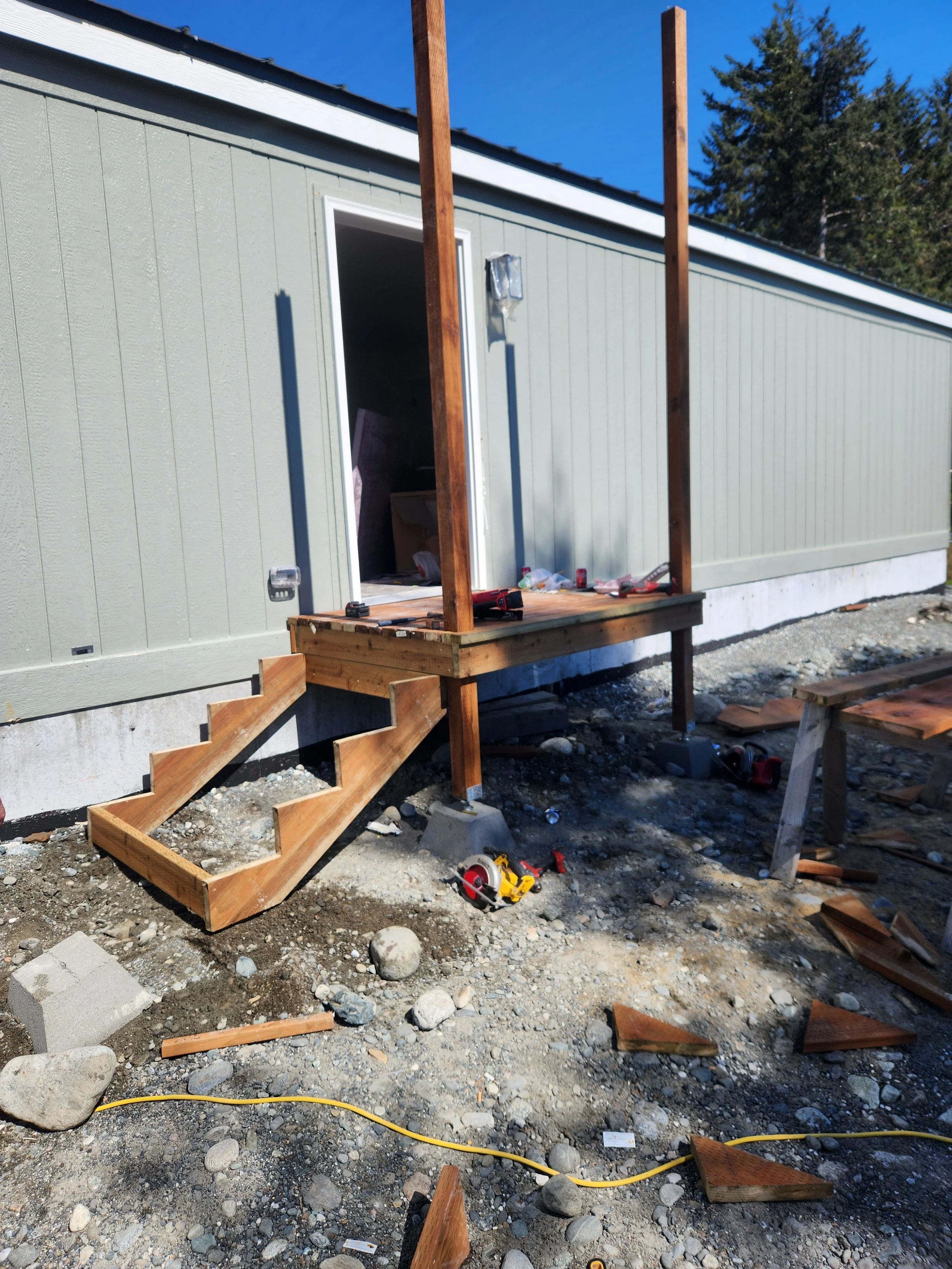 Front Steps Built Onto Pre-Existing Structure