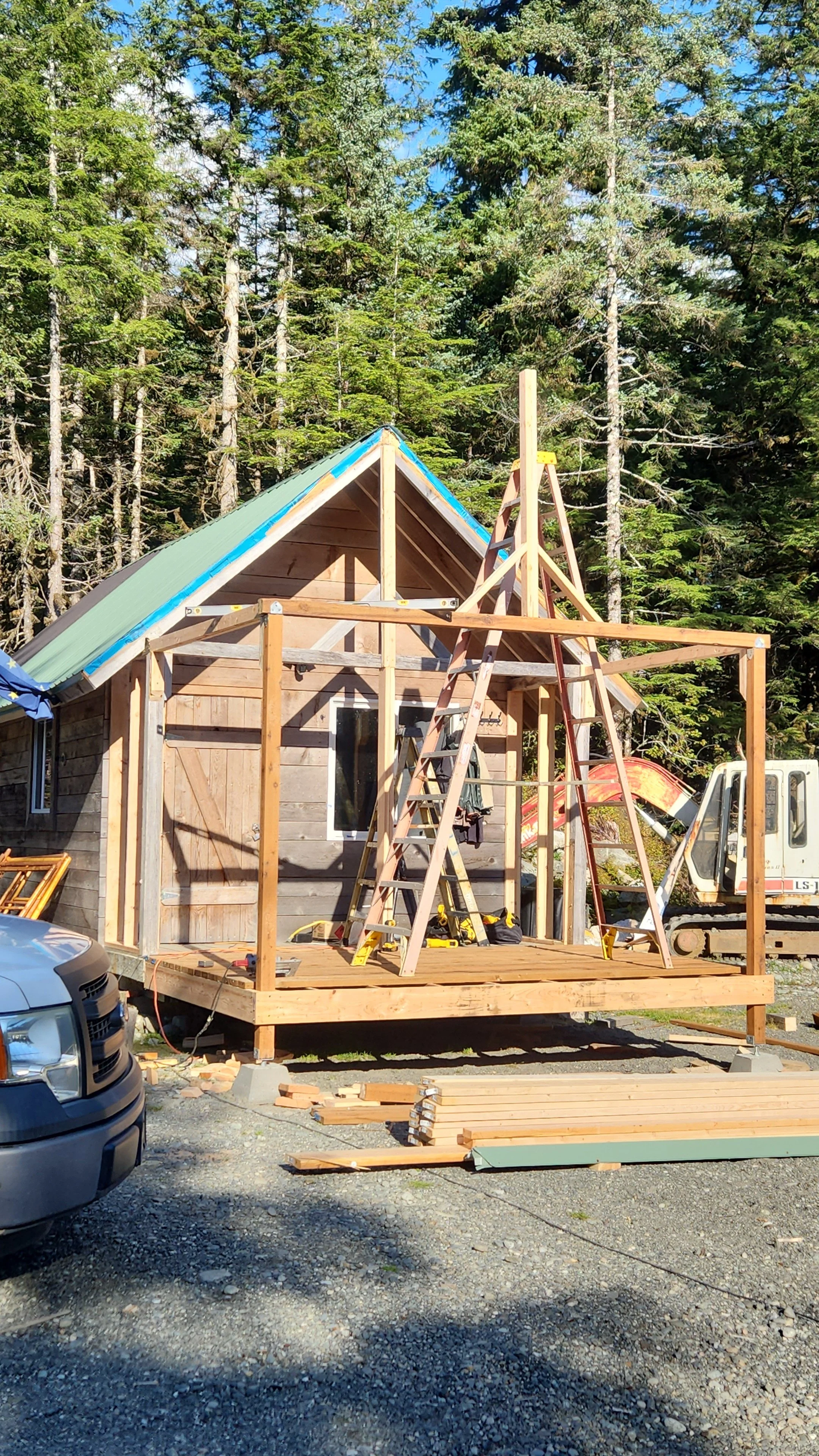 Front room in build added to pre-existing structure 