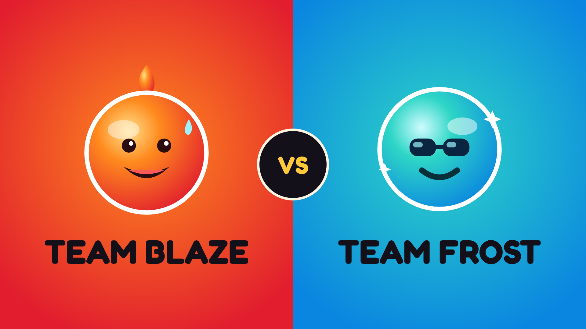 Team Blaze vs Team Frost: the two HBCB mascots face off