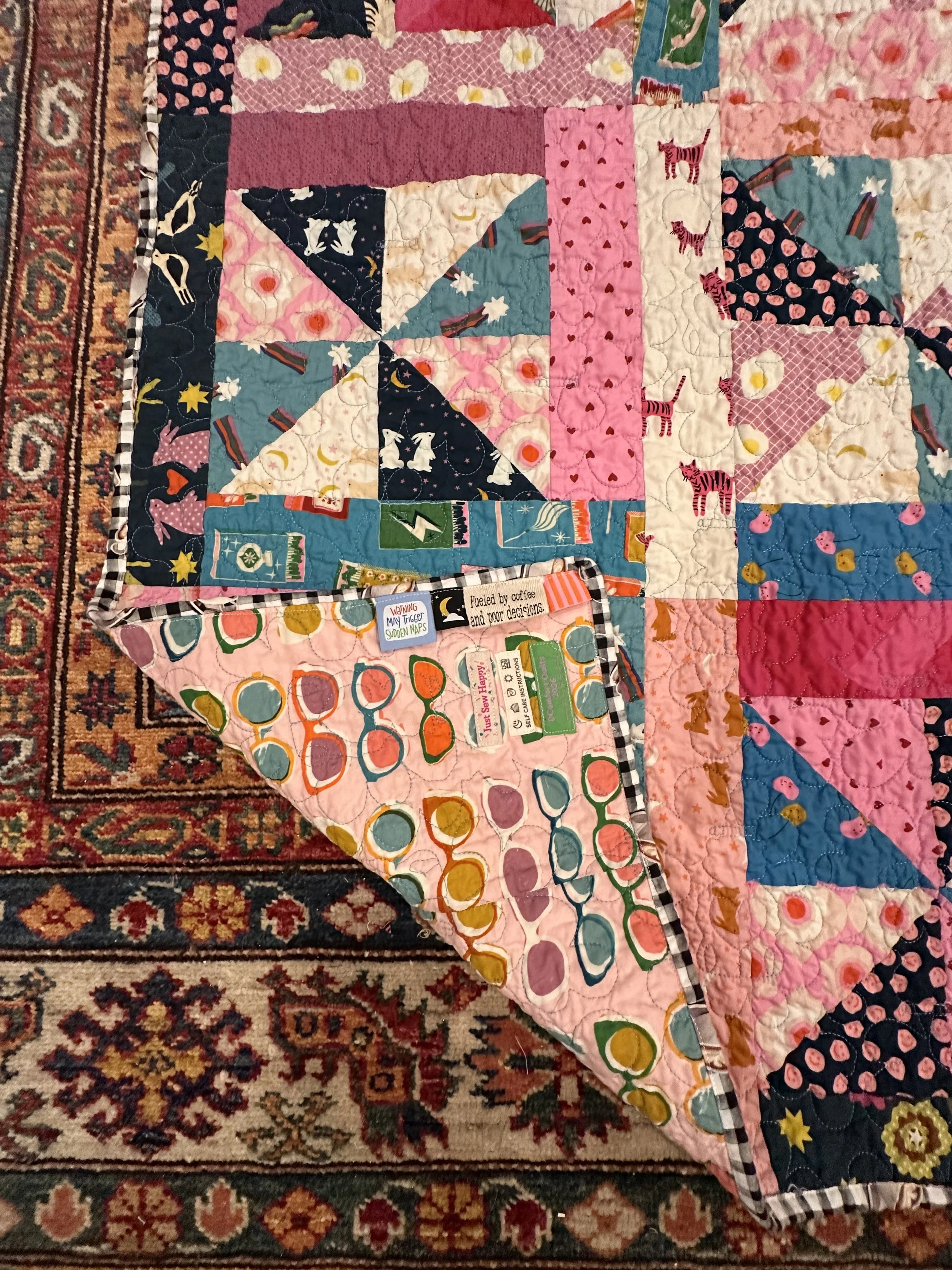 Wild Whyrl Quilt: Large Throw Size