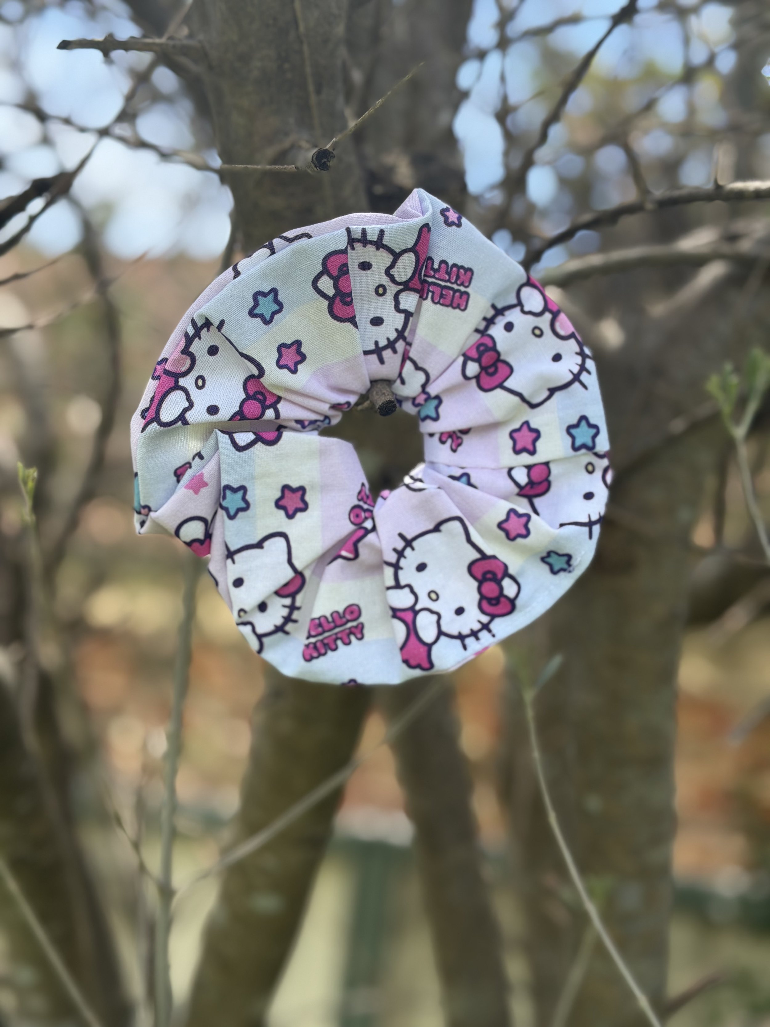 Cotton Candy Kitty Scrunchie