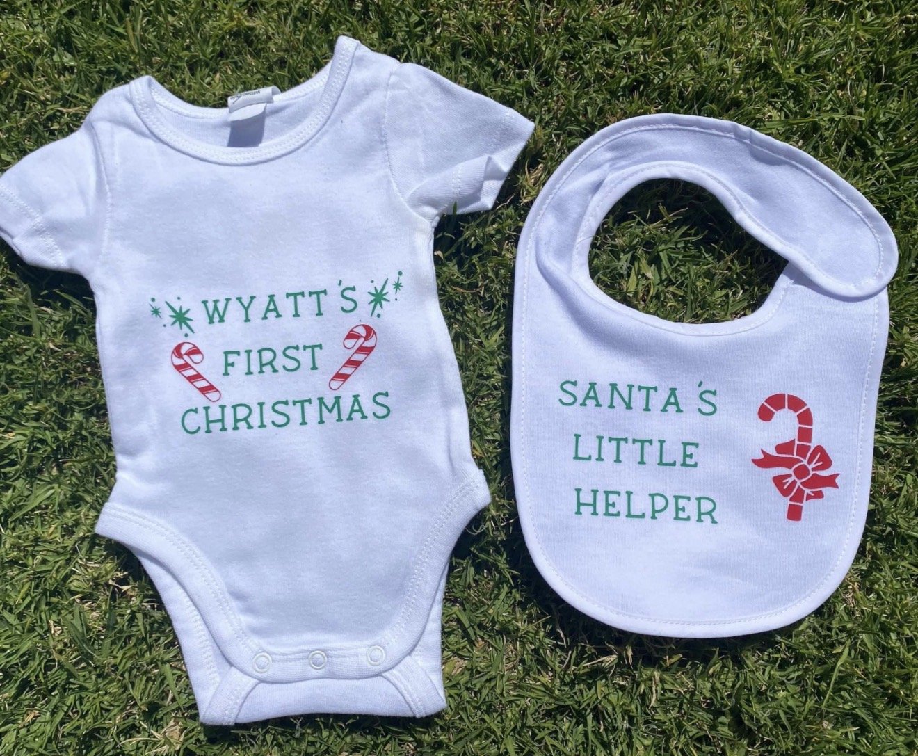 Baby's First Christmas Onesie set
