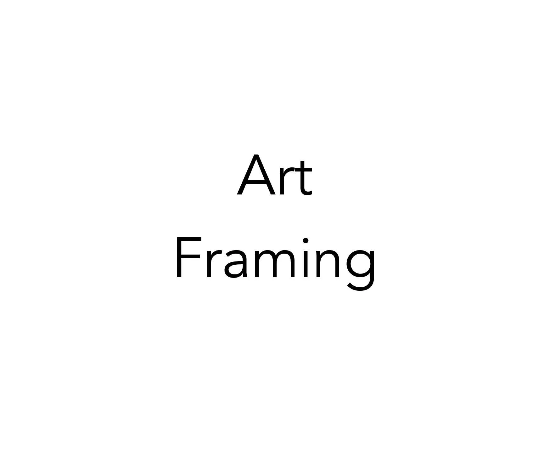 Black text reading “Art Framing” on a white background