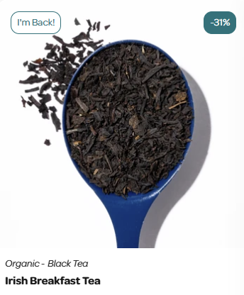 ORGANIC BLACK TEA - IRISH BREAKFAST TEA