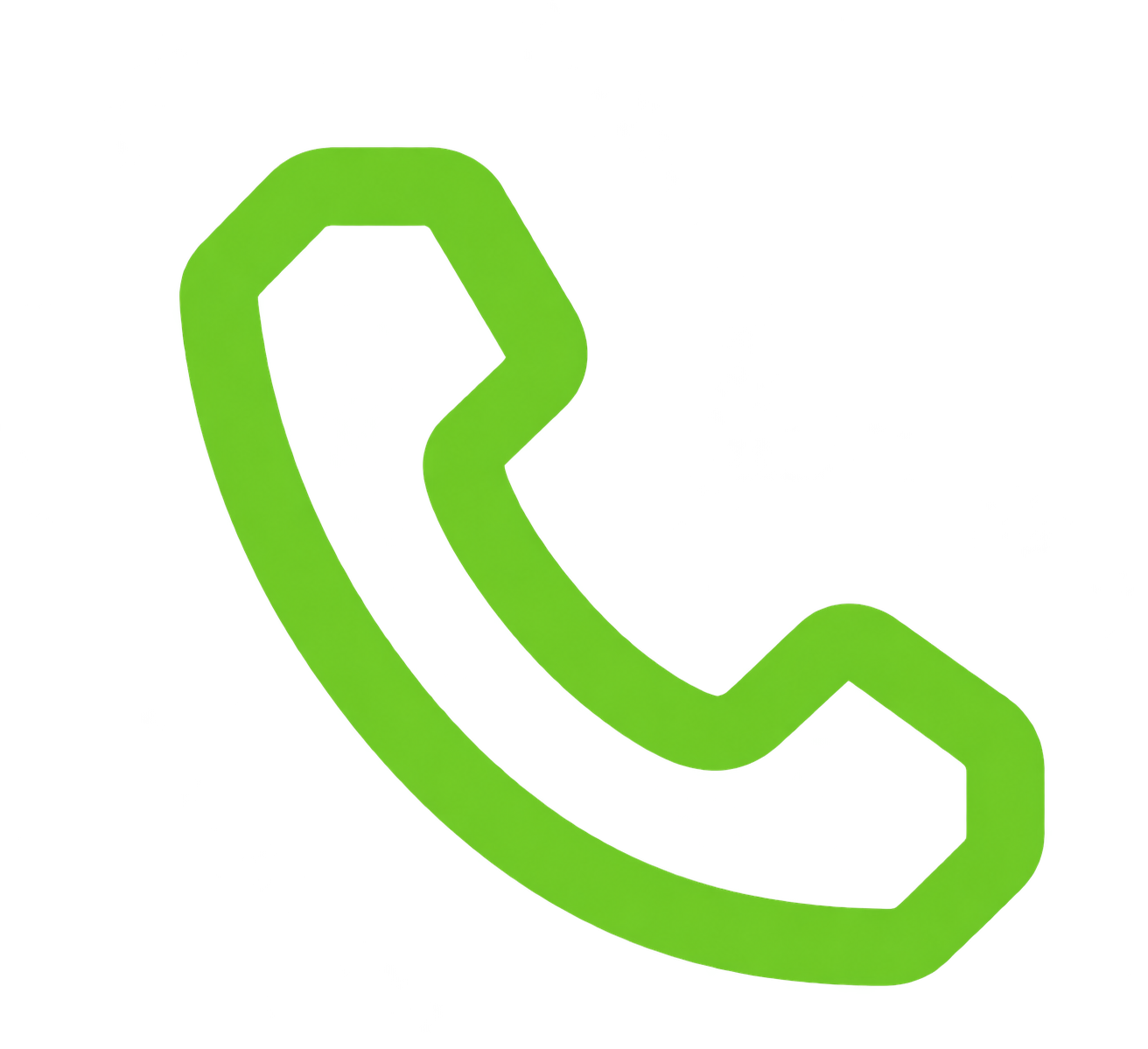 Green chain link icon on a transparent background