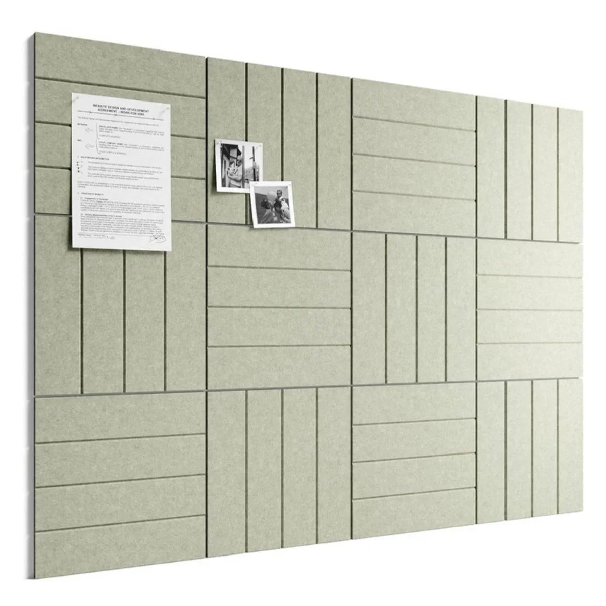 Bumusty sage felt bulletin board tiles