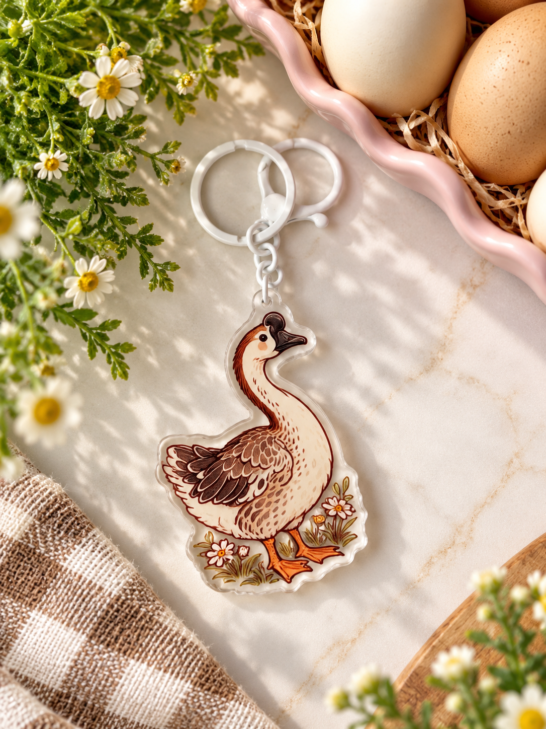 African Goose Keychain