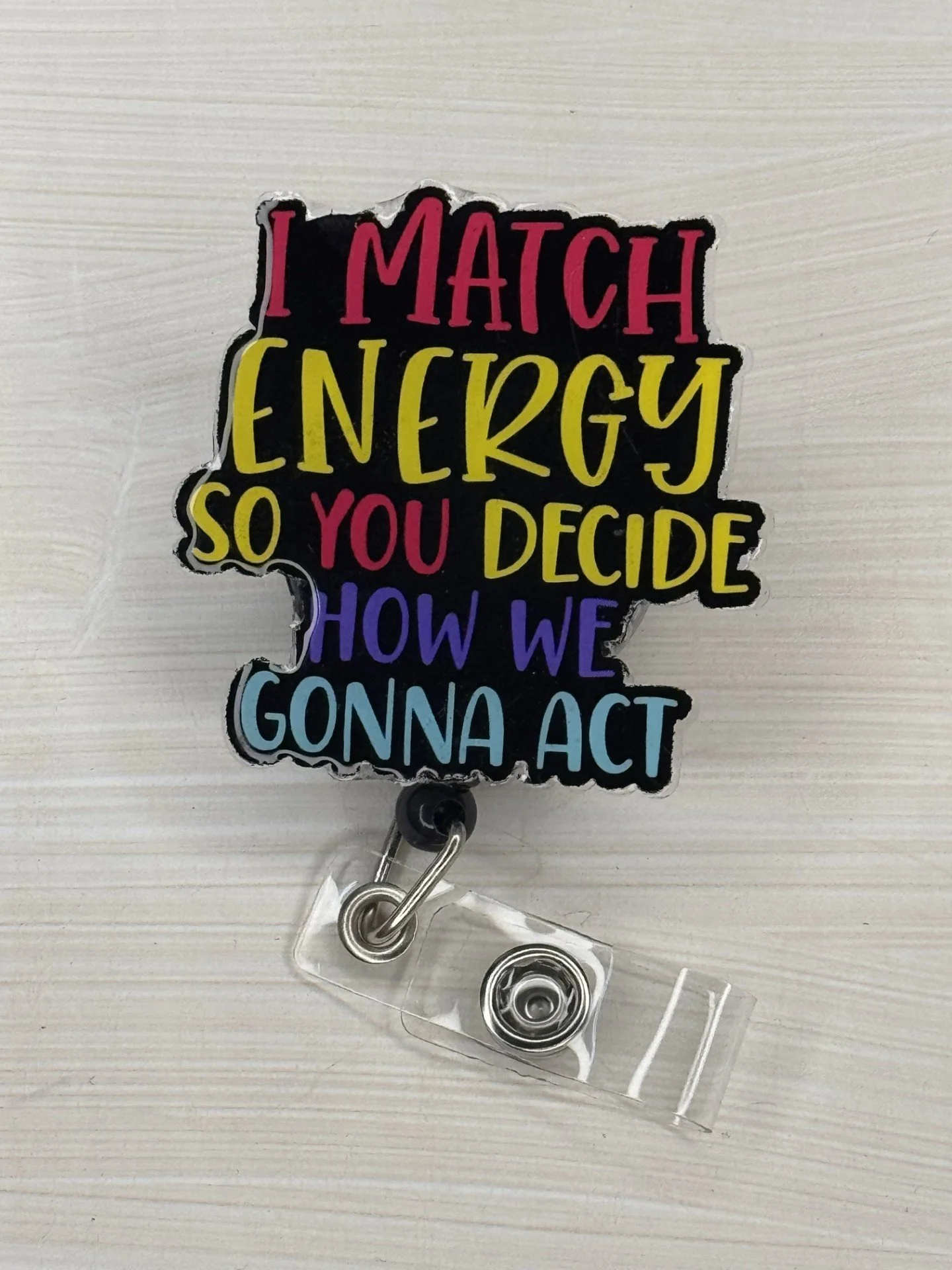 Sarcastic Holographic Badge Reels