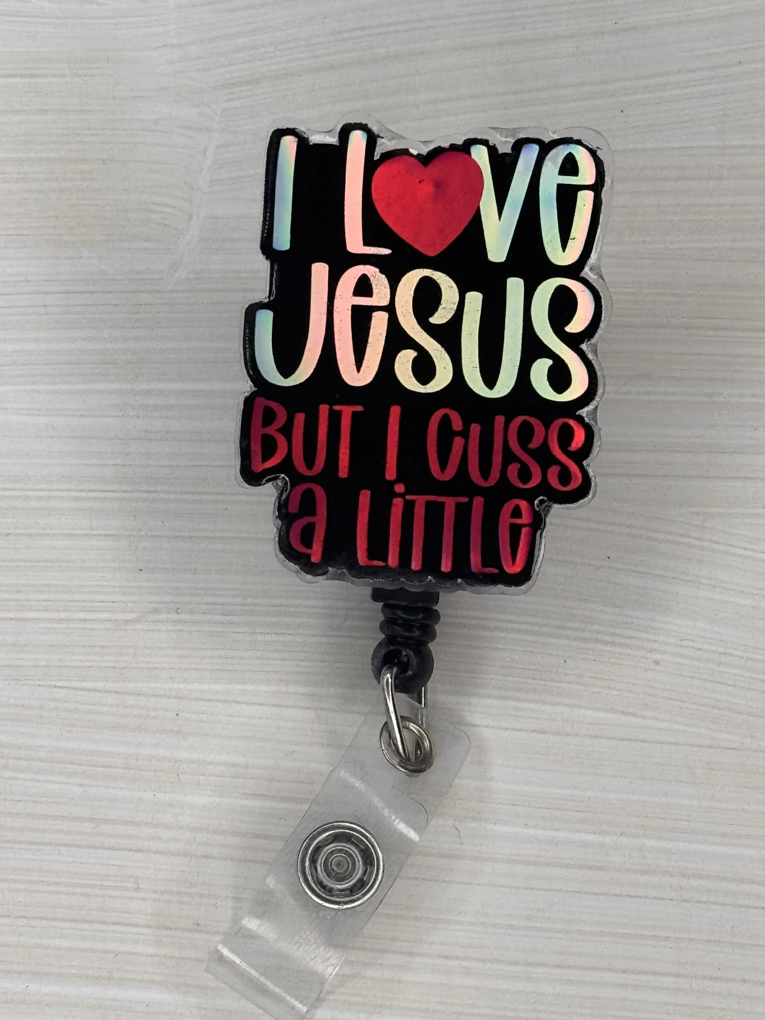 Sarcastic Holographic Badge Reels