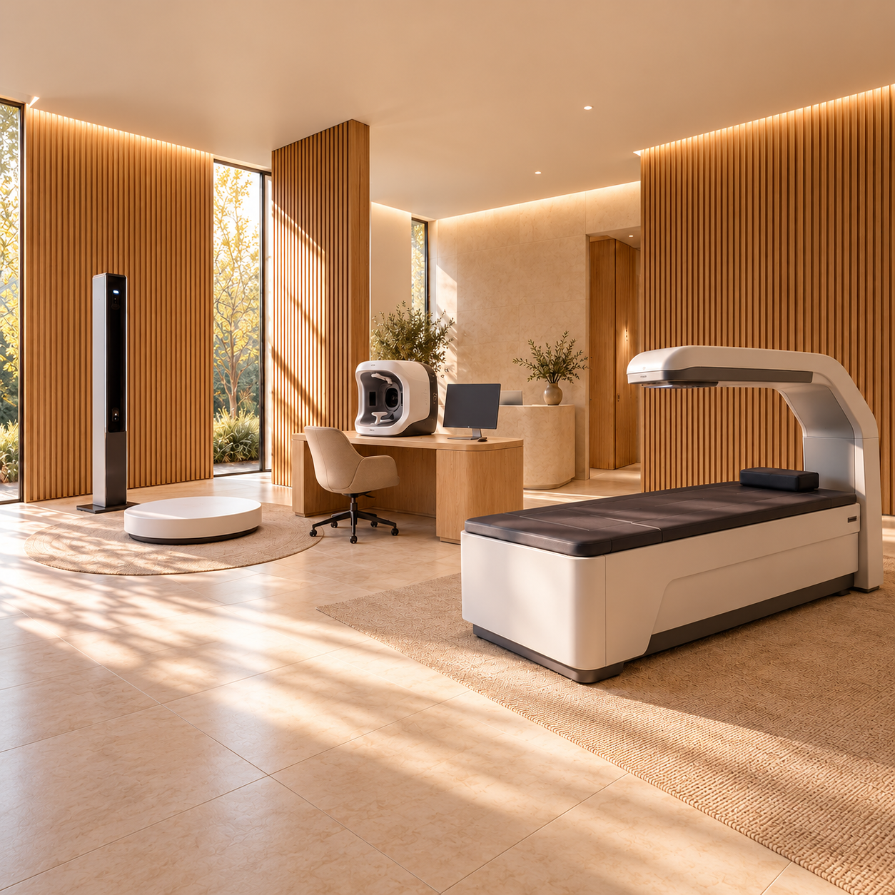 Imaging studio with iDXA Body Scanner, Styku Volumetric Analysis, Visia Facial Complexion Scan